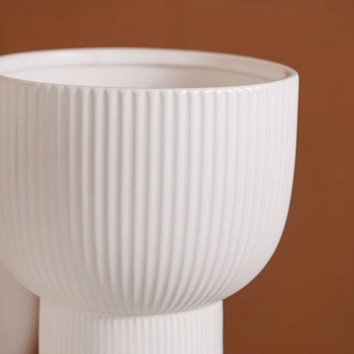 European Ceramic Flower Pot White - Image 11