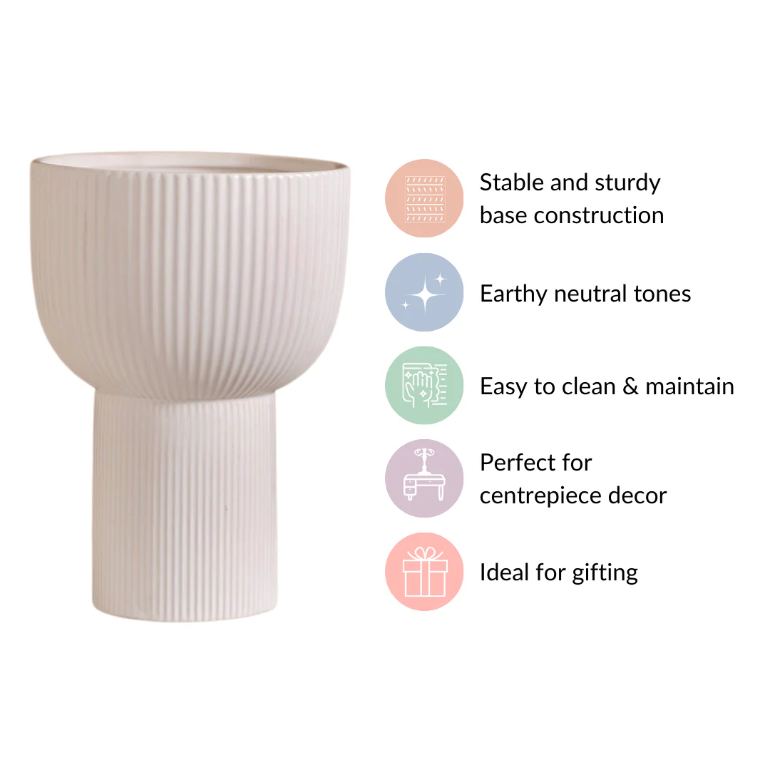 European Ceramic Flower Pot White - Image 6