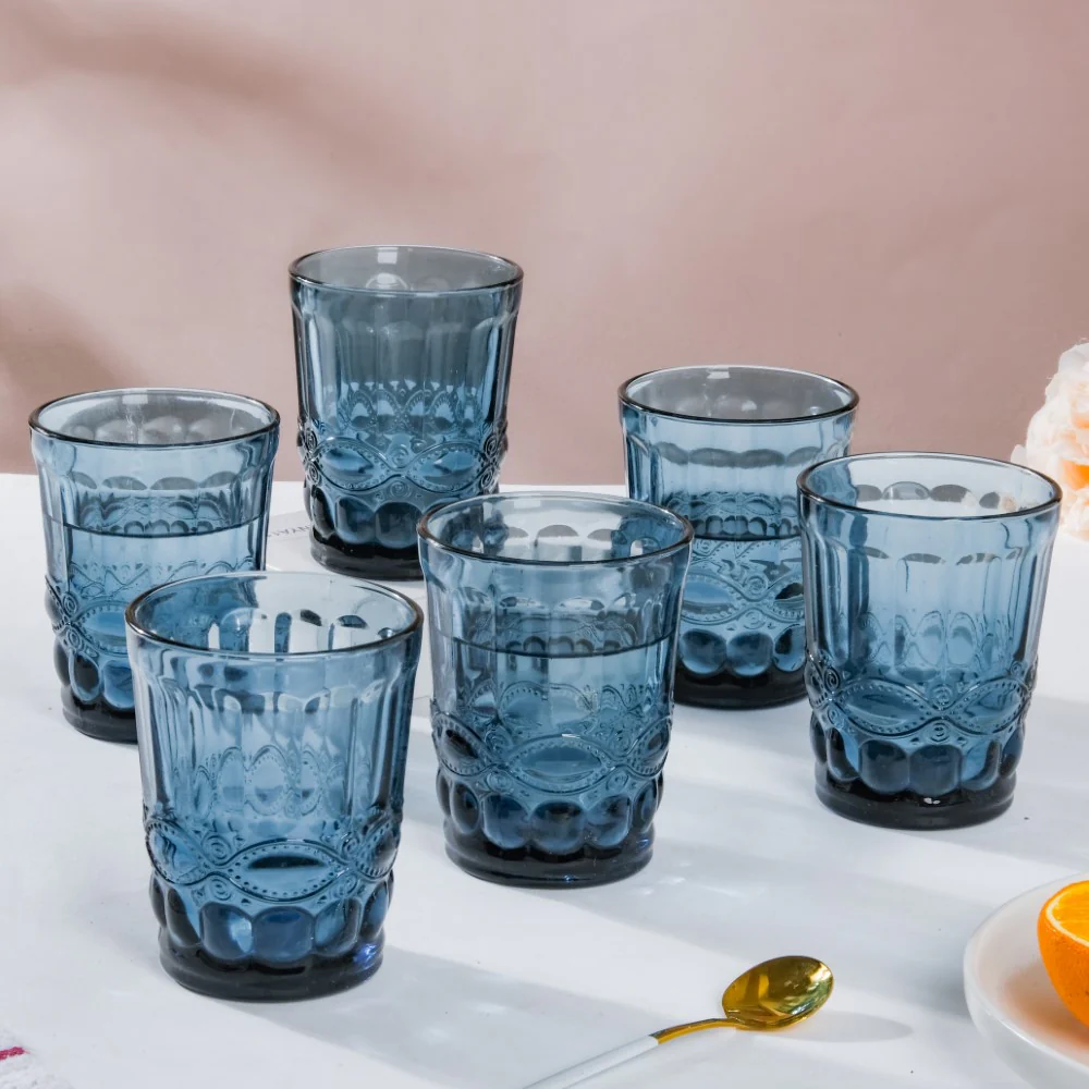 Everyday Drinking Glass Blue Set Of 6 250 ml - Image 8