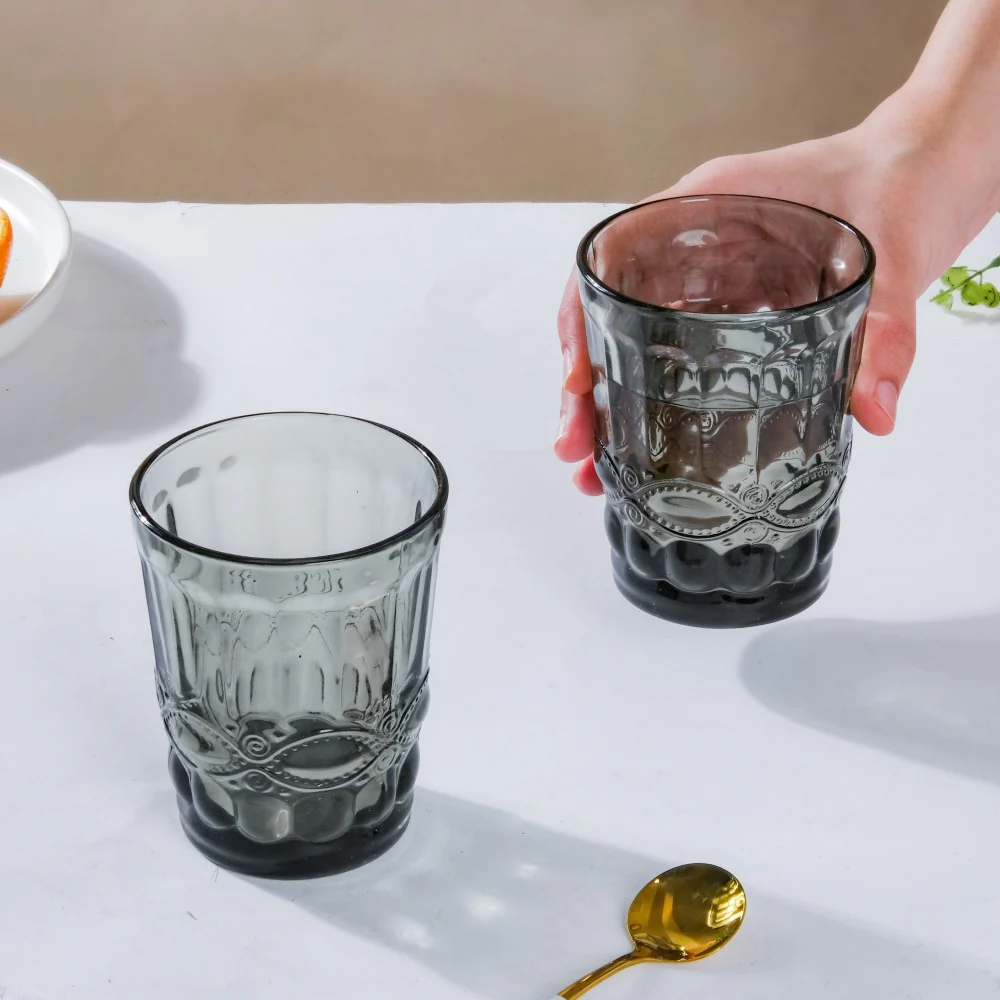 Everyday Drinking Glass Grey Set Of 6 250 ml - Image 2