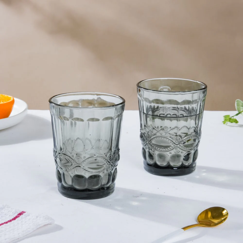 Everyday Drinking Glass Grey Set Of 6 250 ml - Image 9