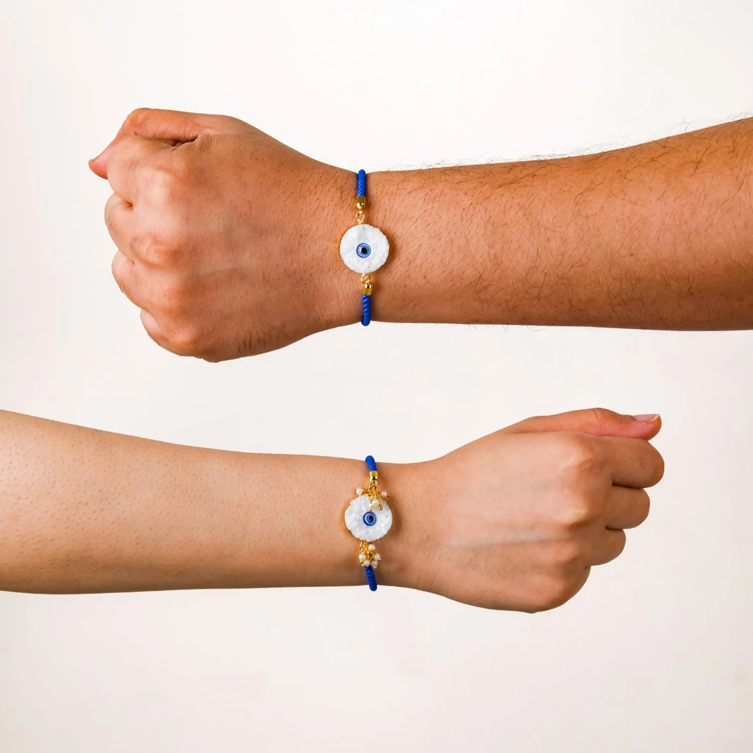 Evil Eye Adjustable Rakhi Bracelet Set - Image 3