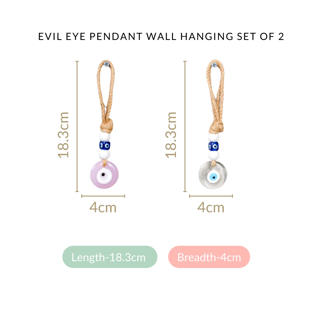 Evil Eye Pendant Wall Hanging Set Of 2 - Image 4