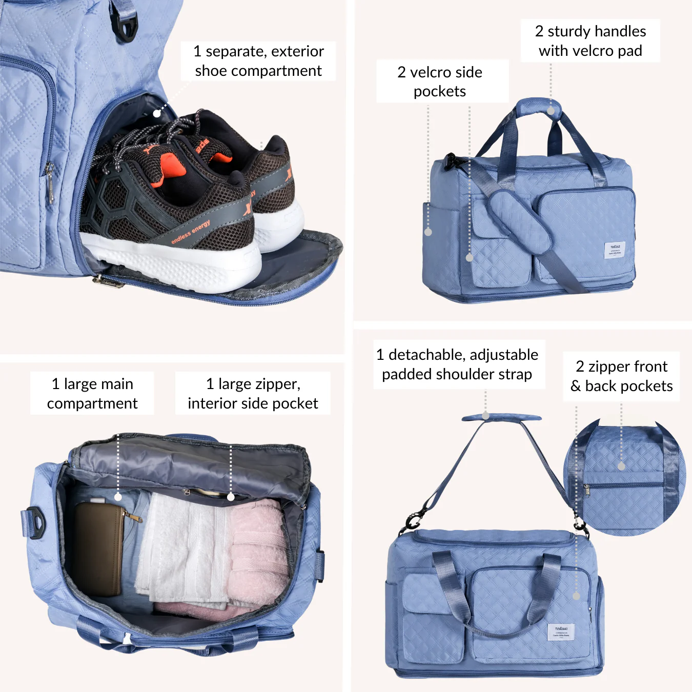 Expandable Dova Travel Duffle Bag - Image 6