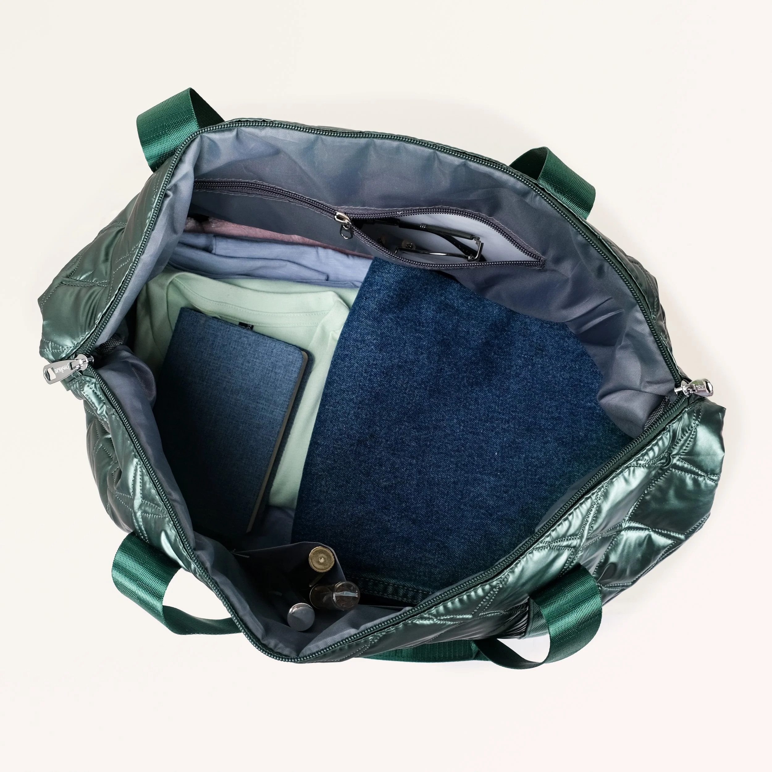 Expandable Movo Travel Bag With Removable Wheels Metallic Green - Image 8