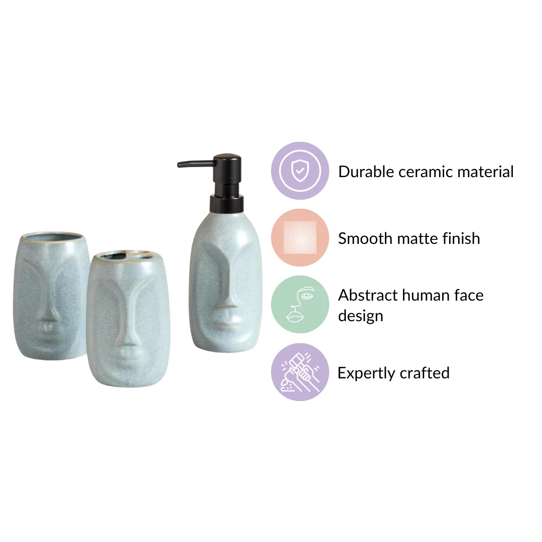 Face Vase Inspired Bath Set Of 3 - Image 5