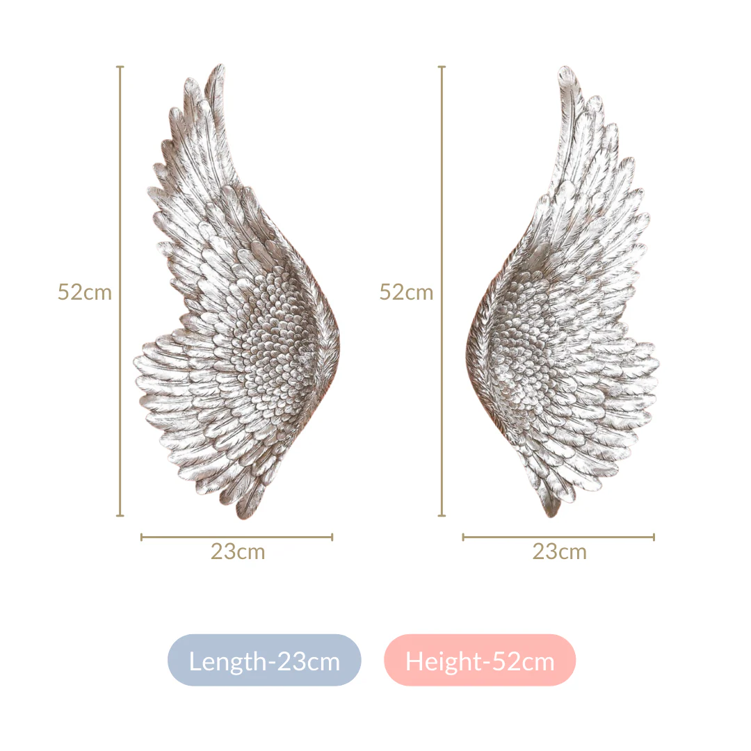 Fallen Angel Wings Wall Decor Set Of 2 - Image 4