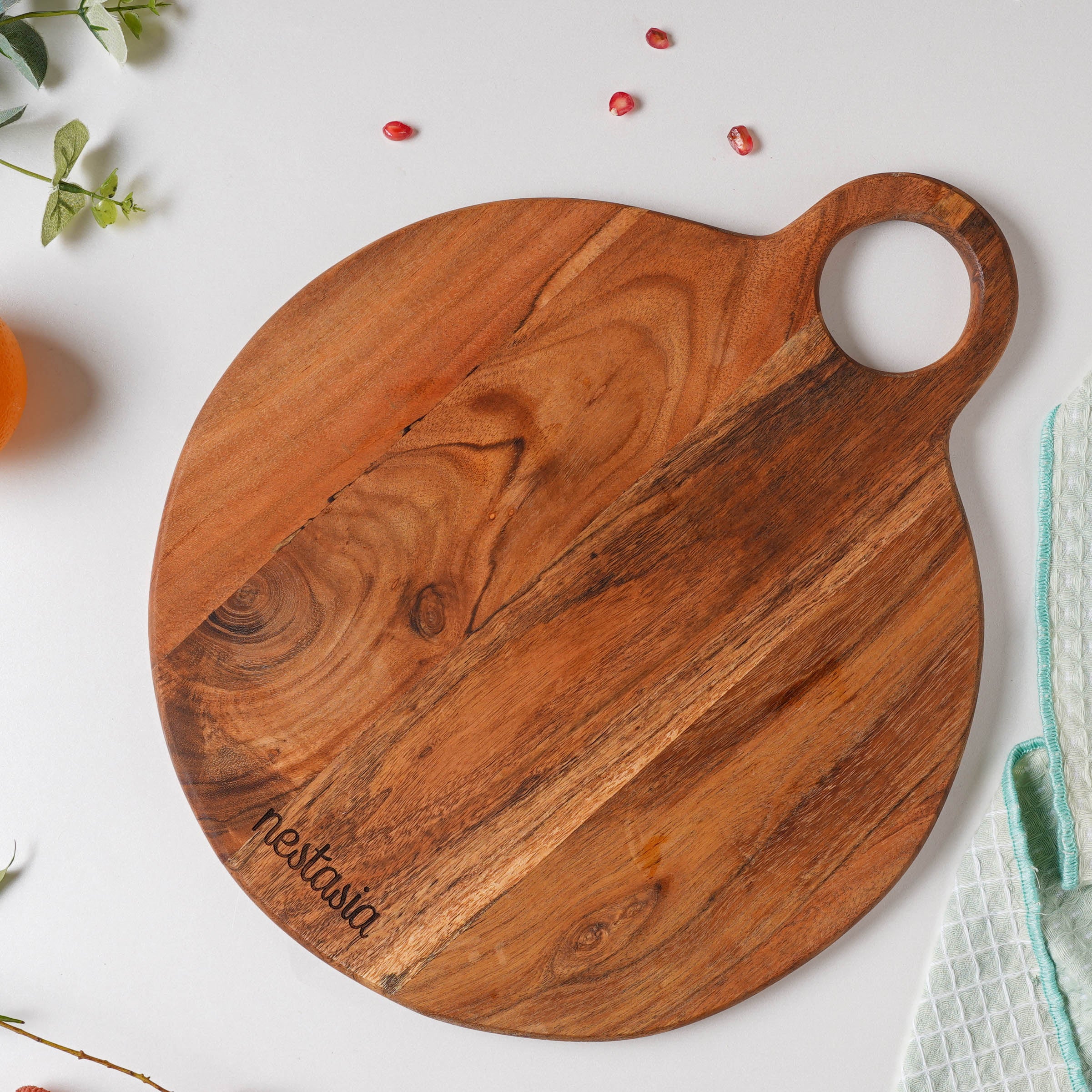 Farmhouse Round Wooden Platter 15 Inch - Image 2