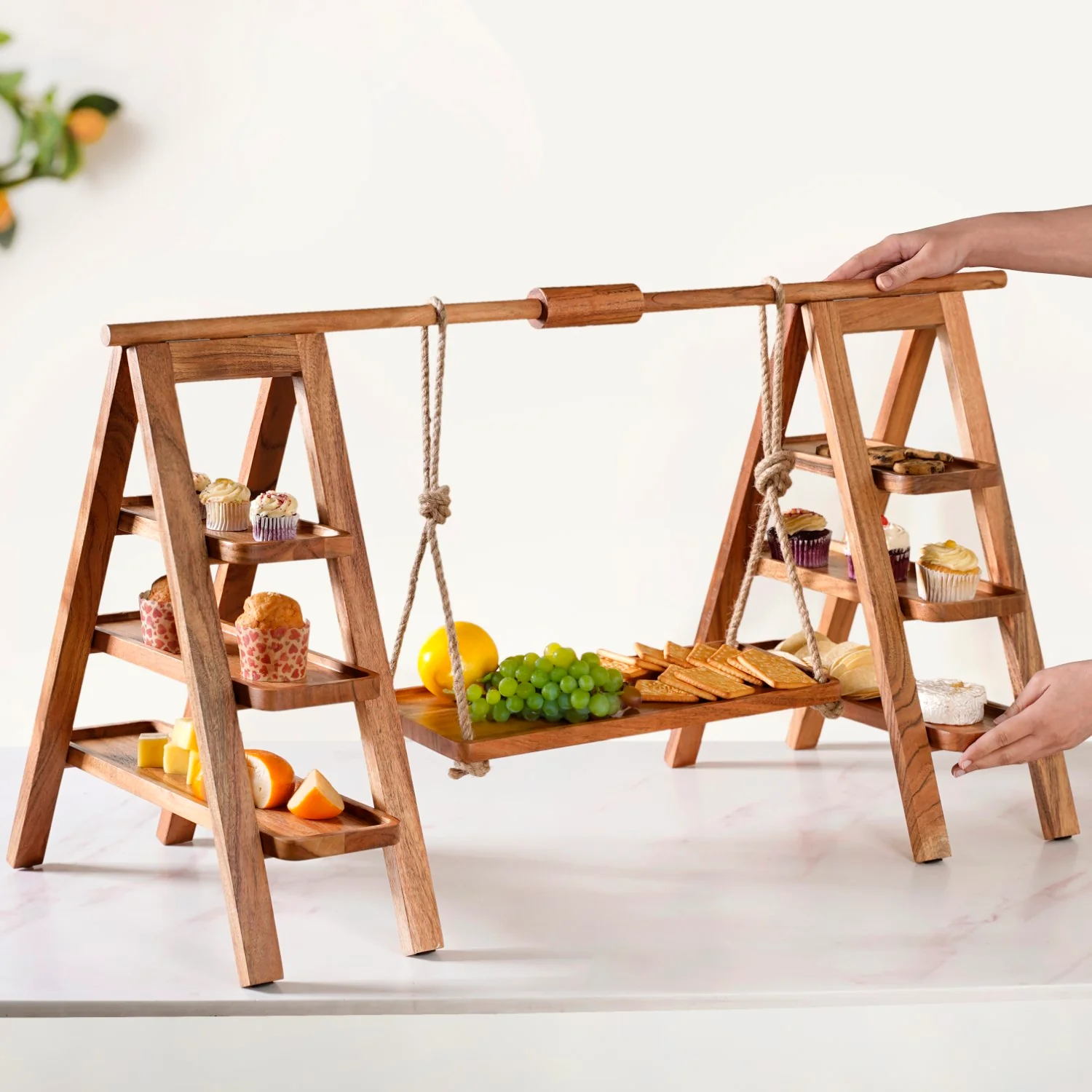 Farmhouse Style Acacia Mega Party Platter - Image 2