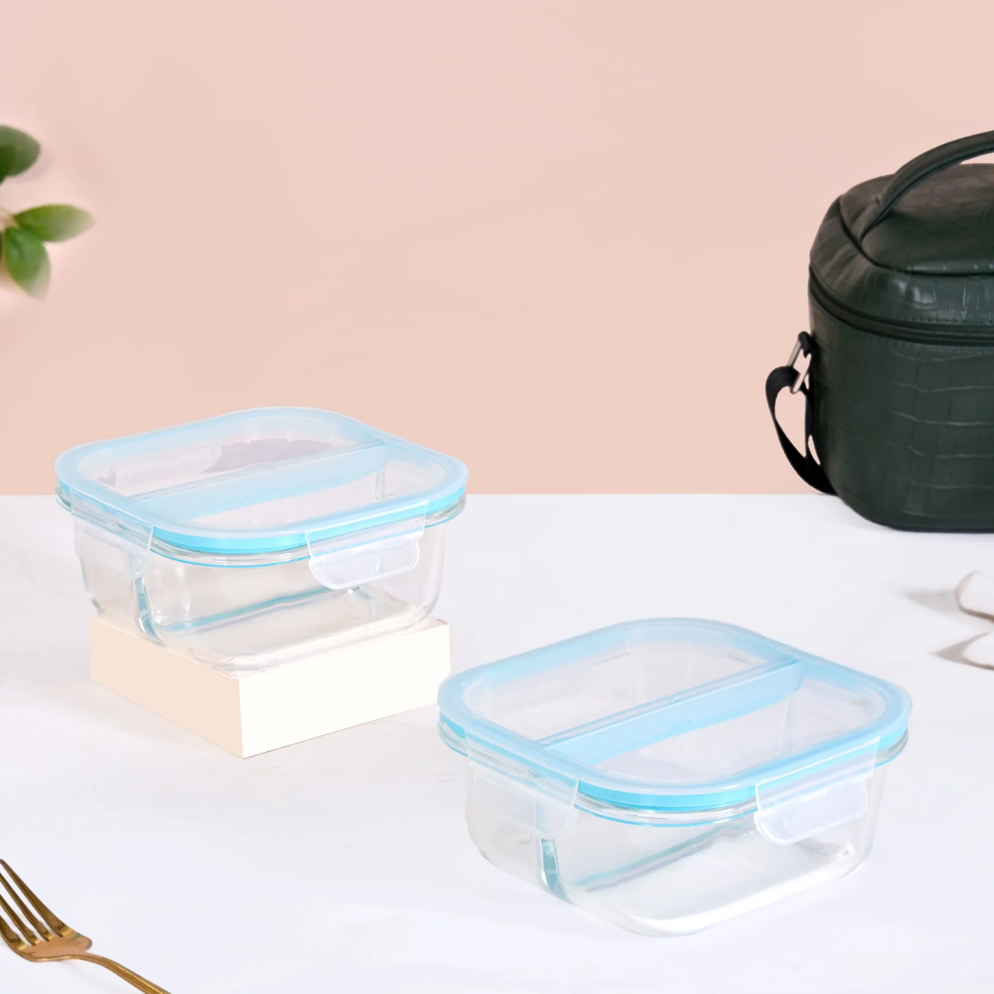 Fashion Forward Lunch Bag Lunch Box Set Green - Image 3