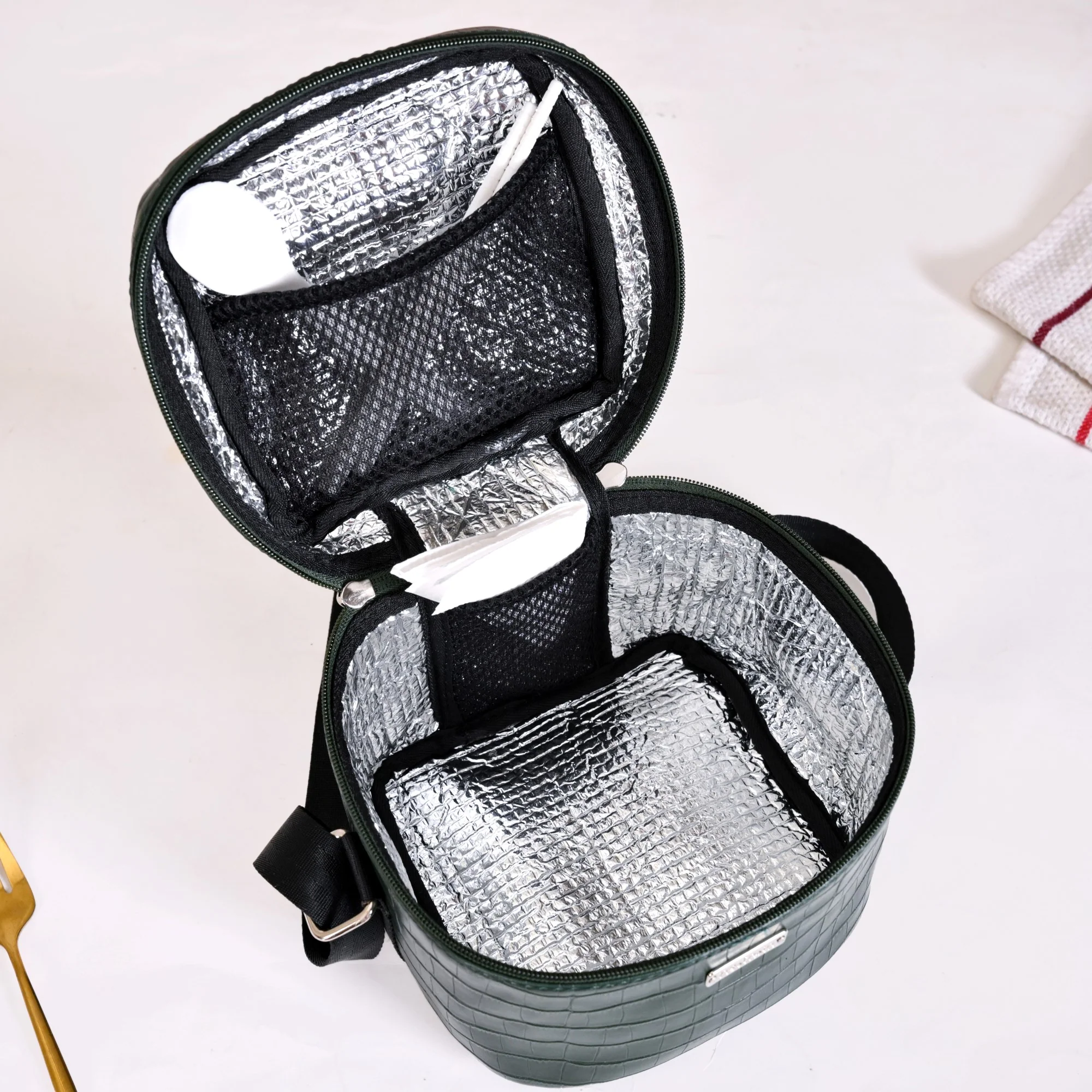 Fashion Forward Lunch Bag Lunch Box Set Green - Image 8