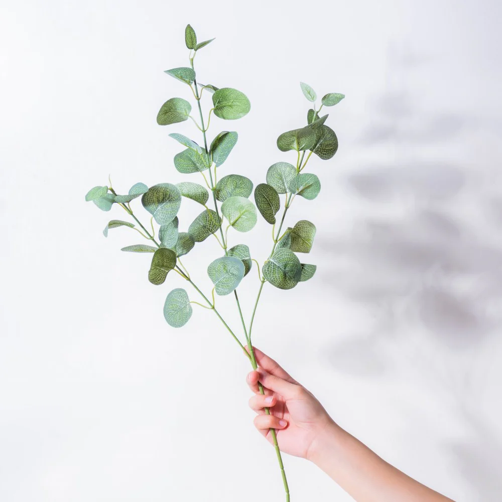 Faux Eucalyptus Leaves Green - Image 2