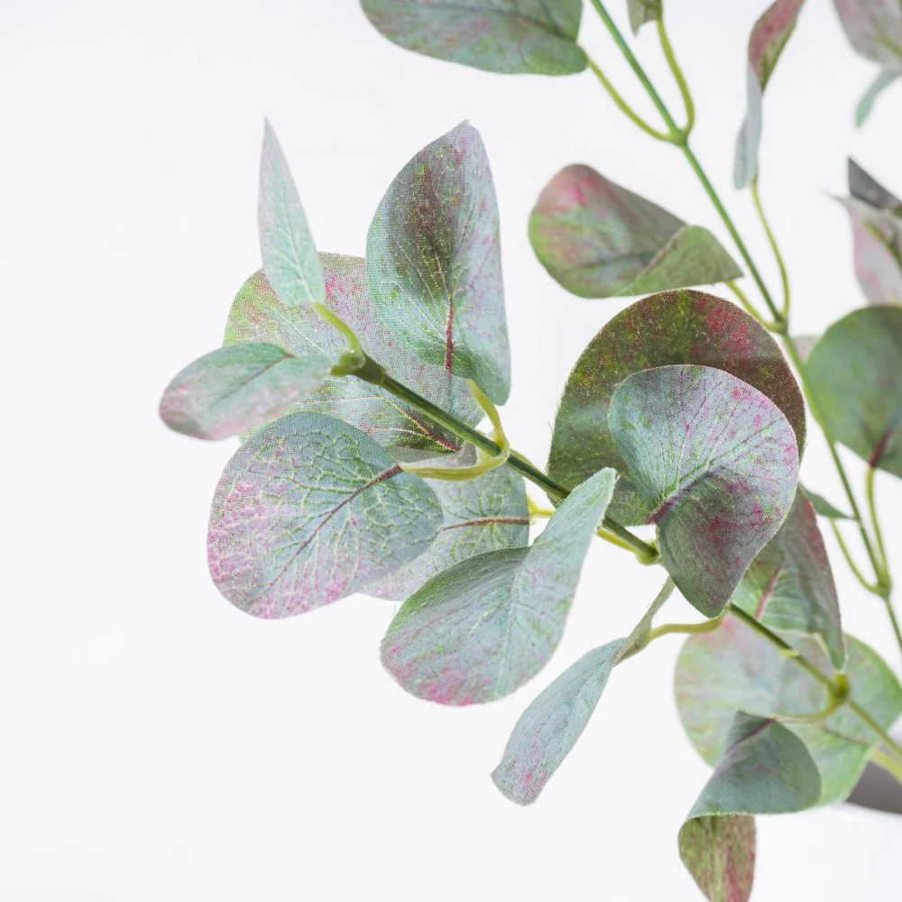 Faux Eucalyptus Purple Tinted Green Leaves - Image 3