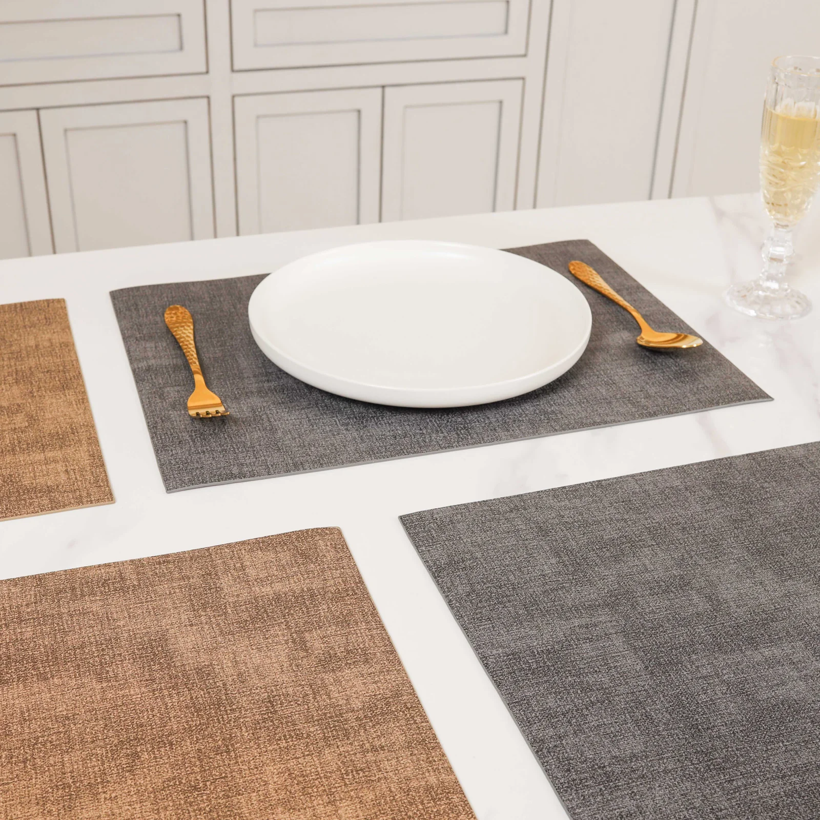 Faux Leather Table Mat Set of 2 - Image 2