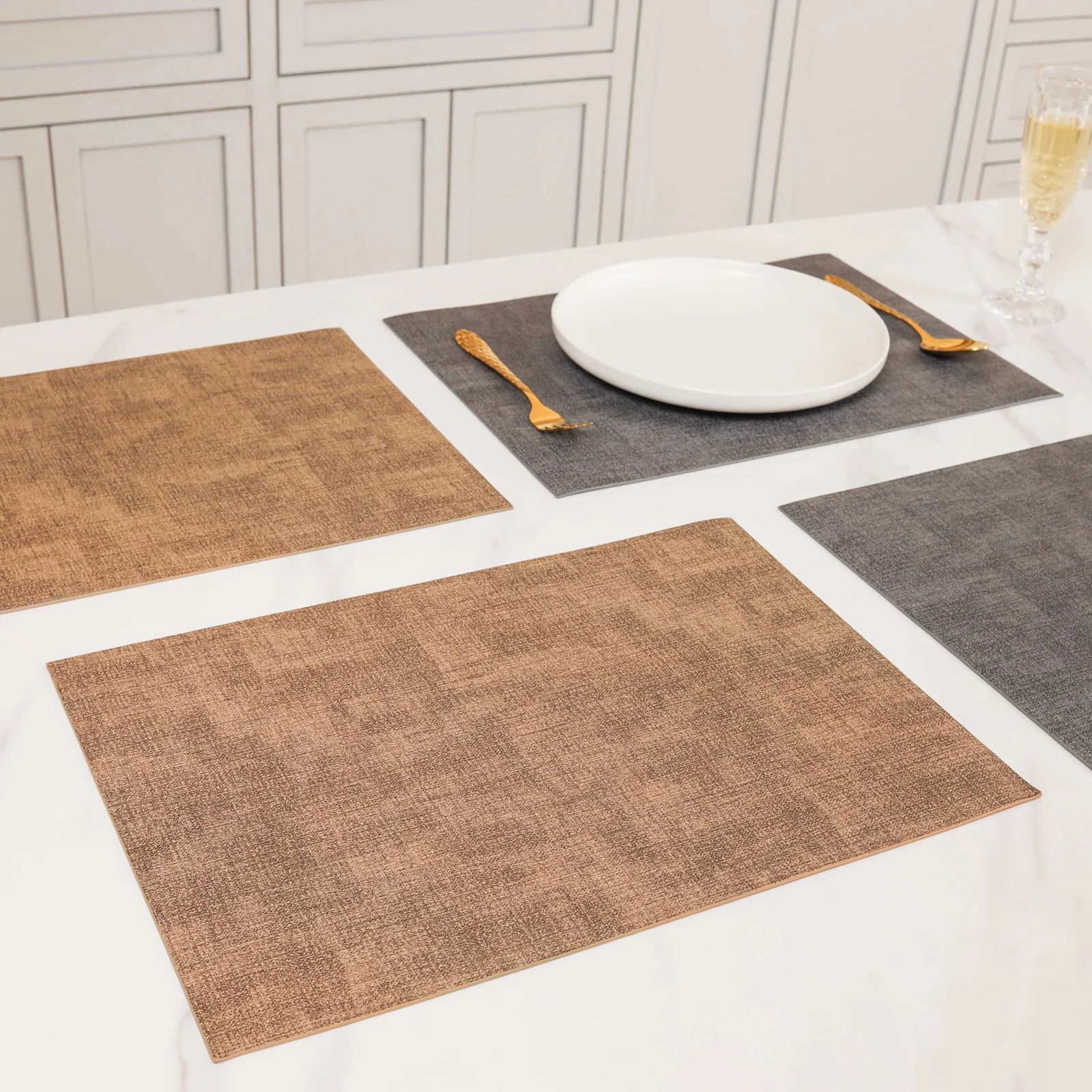 Faux Leather Table Mat Set of 2 - Image 5
