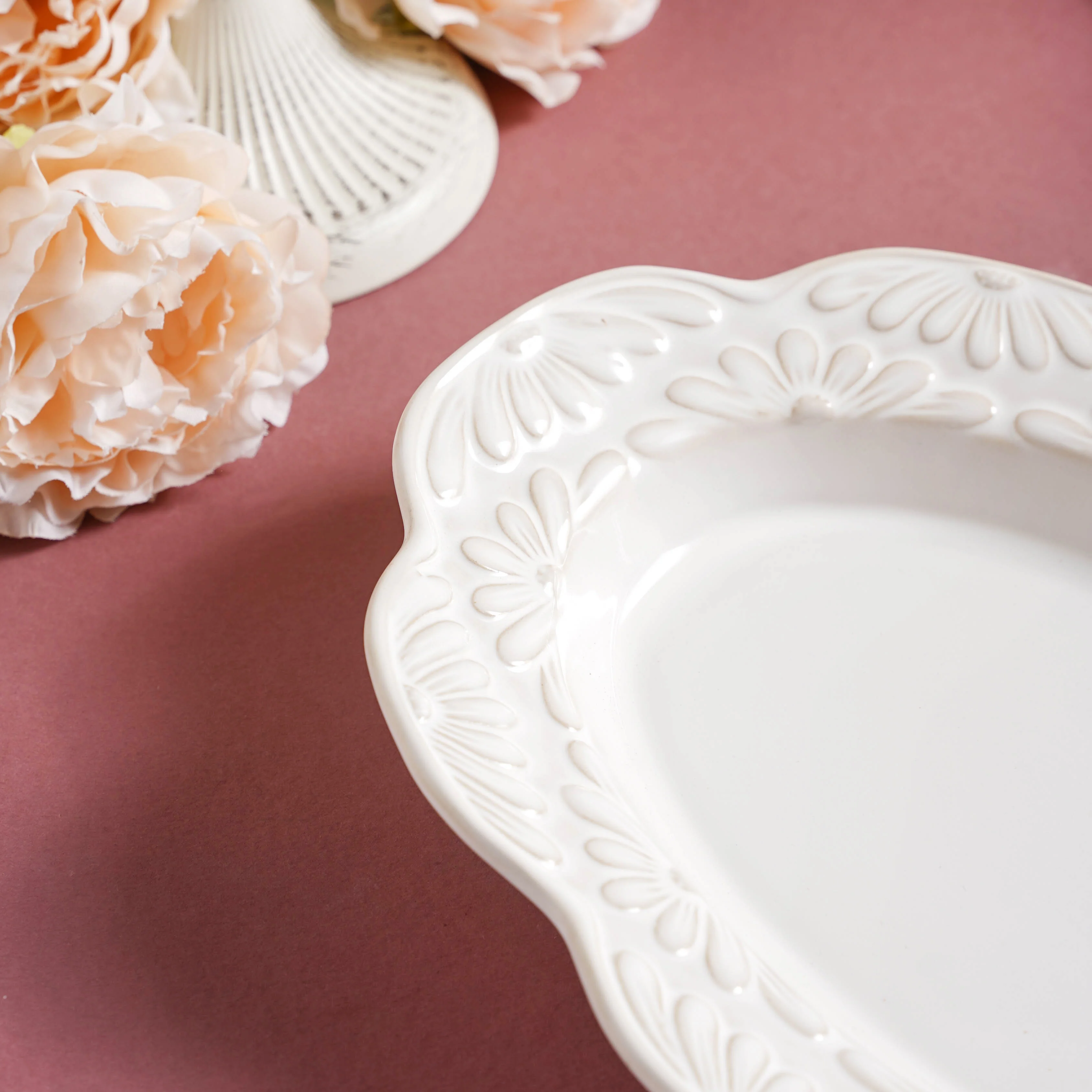 Faye Oval Ceramic Platter 13 Inch - Image 5