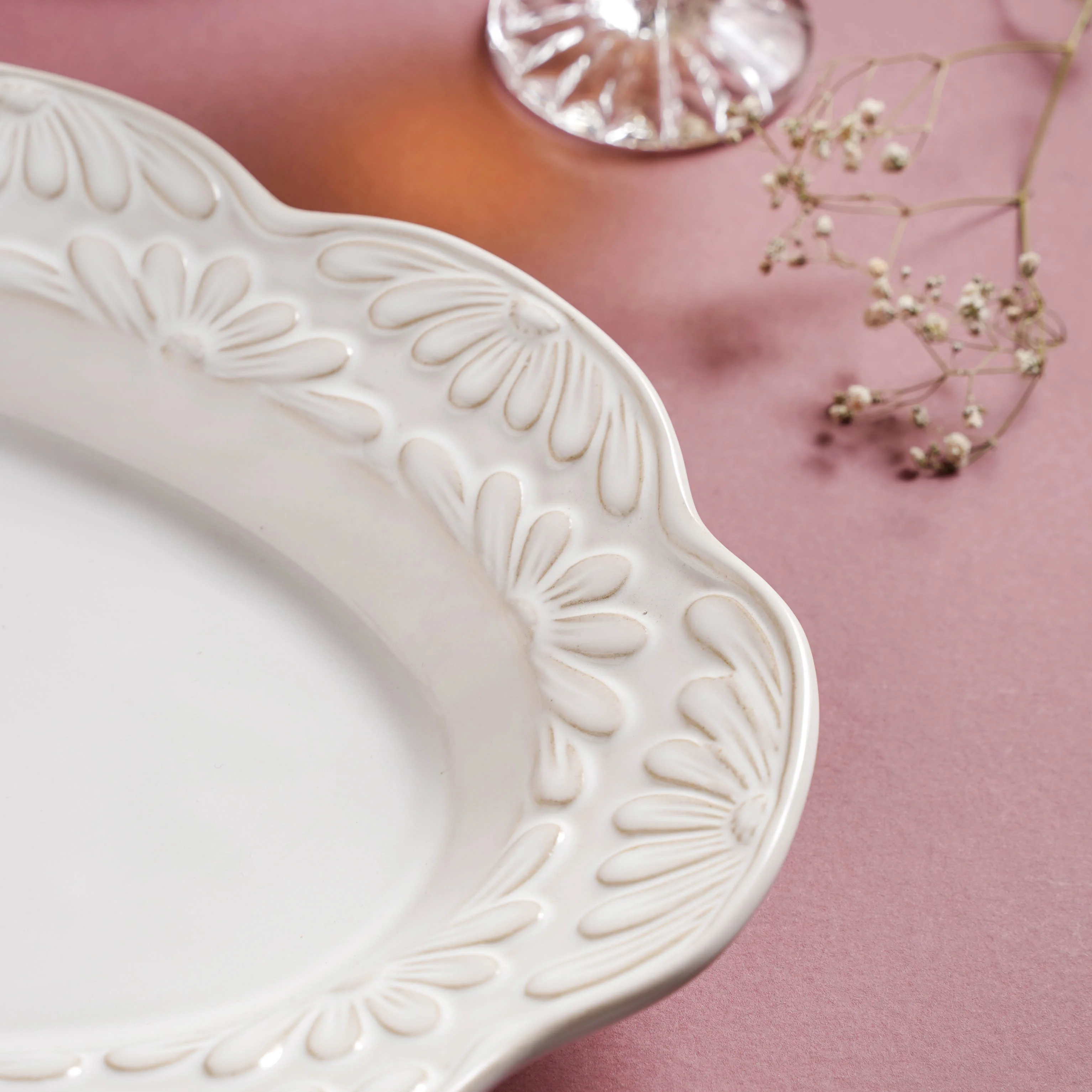 Faye Oval Ceramic Platter 13 Inch - Image 6
