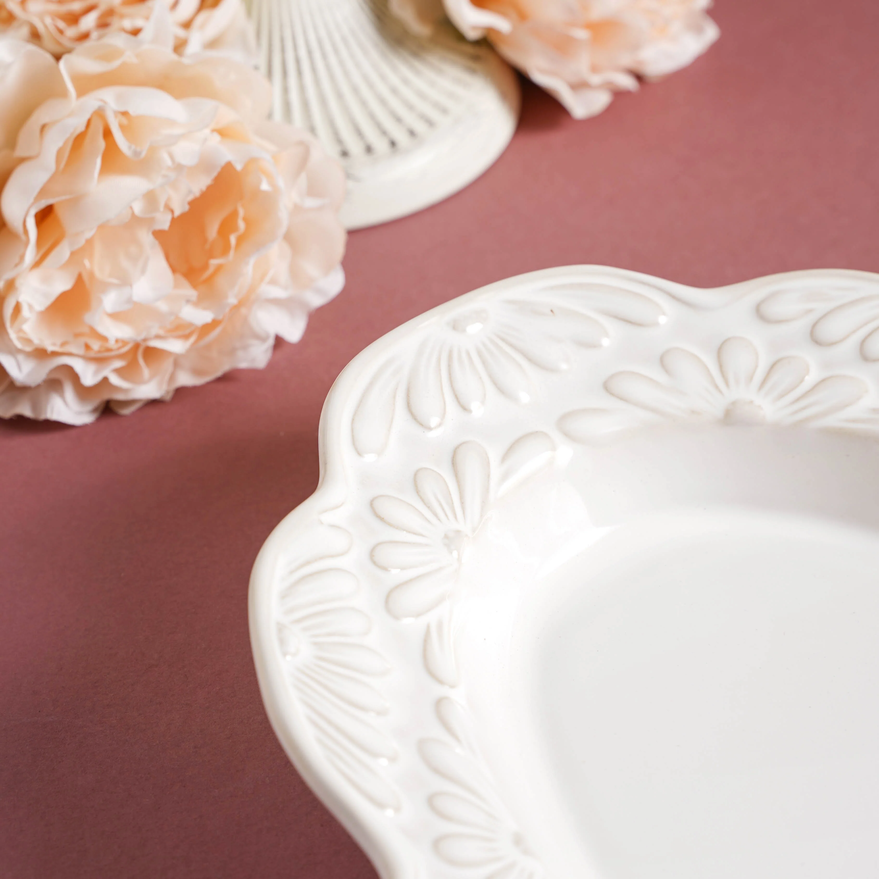 Faye Oval Ceramic Platter 13 Inch - Image 7