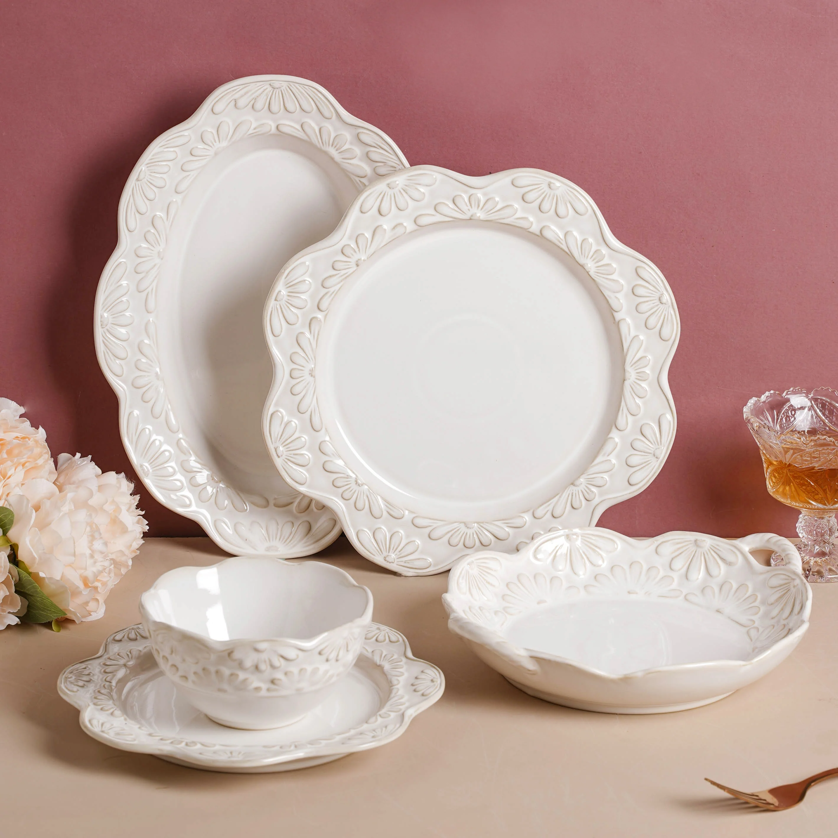Faye Oval Ceramic Platter 13 Inch - Image 8