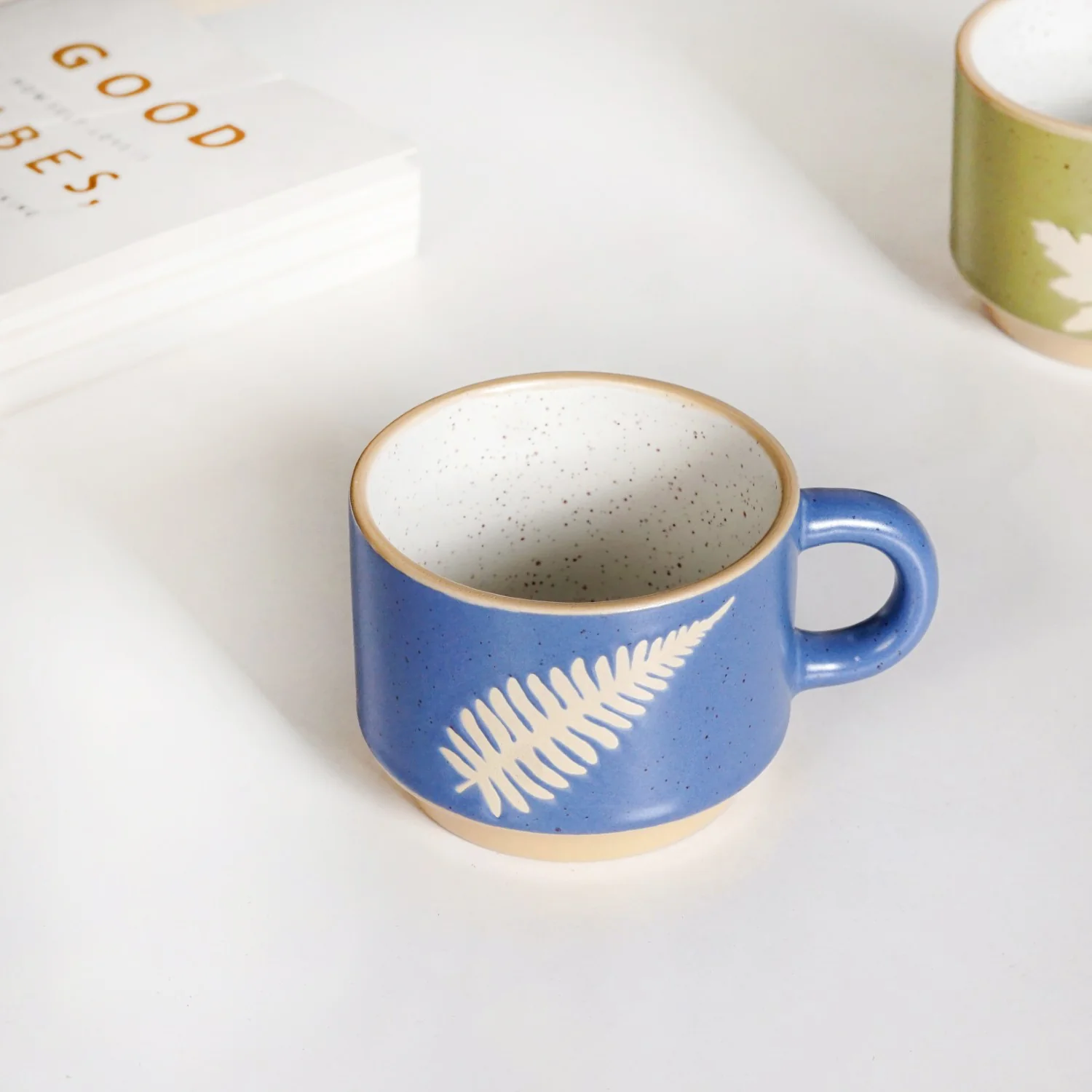 Fern Stackable Ceramic Cup Set Of 4 145ml - Image 10