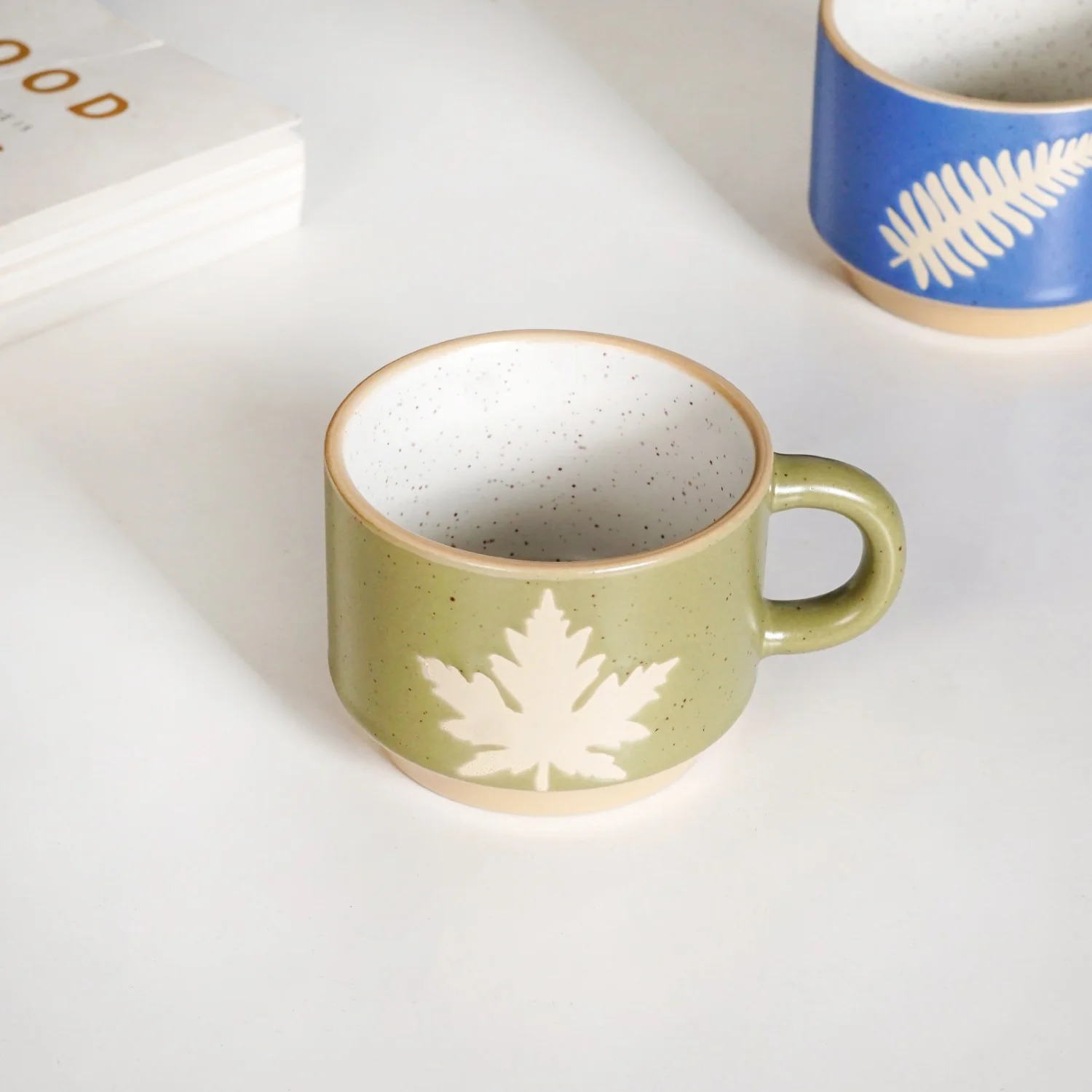 Fern Stackable Ceramic Cup Set Of 4 145ml - Image 7