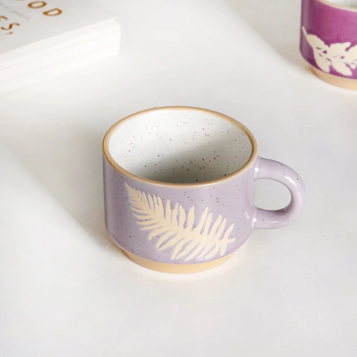 Fern Stackable Ceramic Cup Set Of 4 145ml - Image 9
