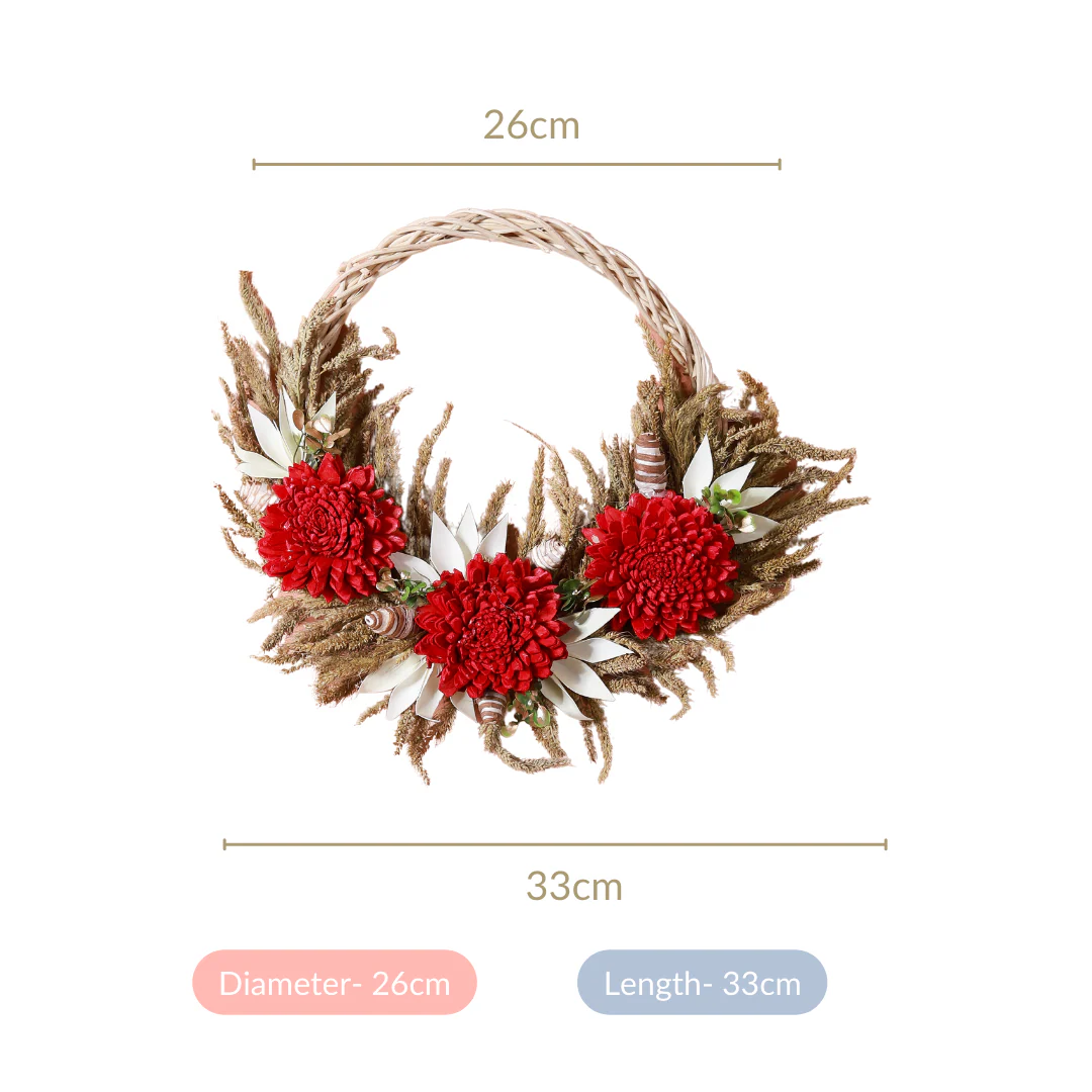 Festive Flower Wreath For Wall Decor - Image 6