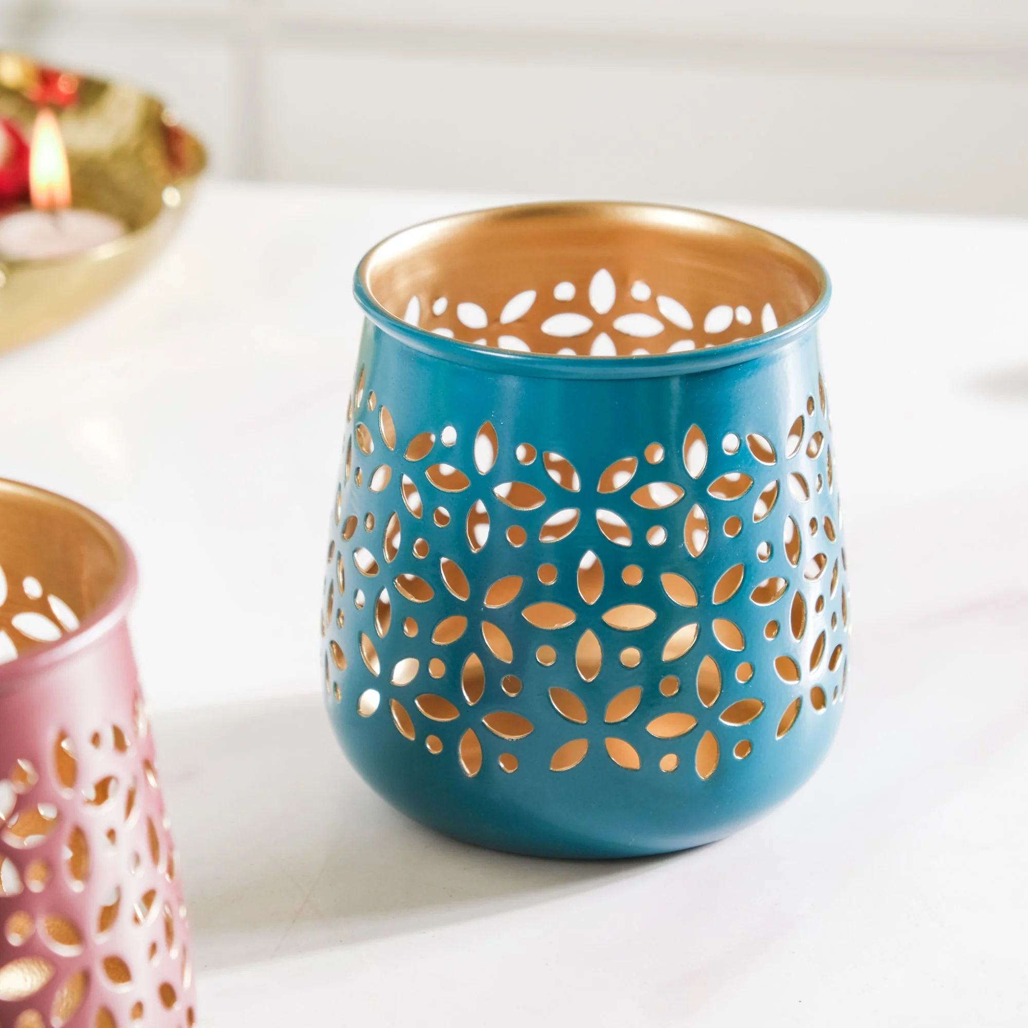 Festive Tealight Candle Holder Set Of 3 - Image 6