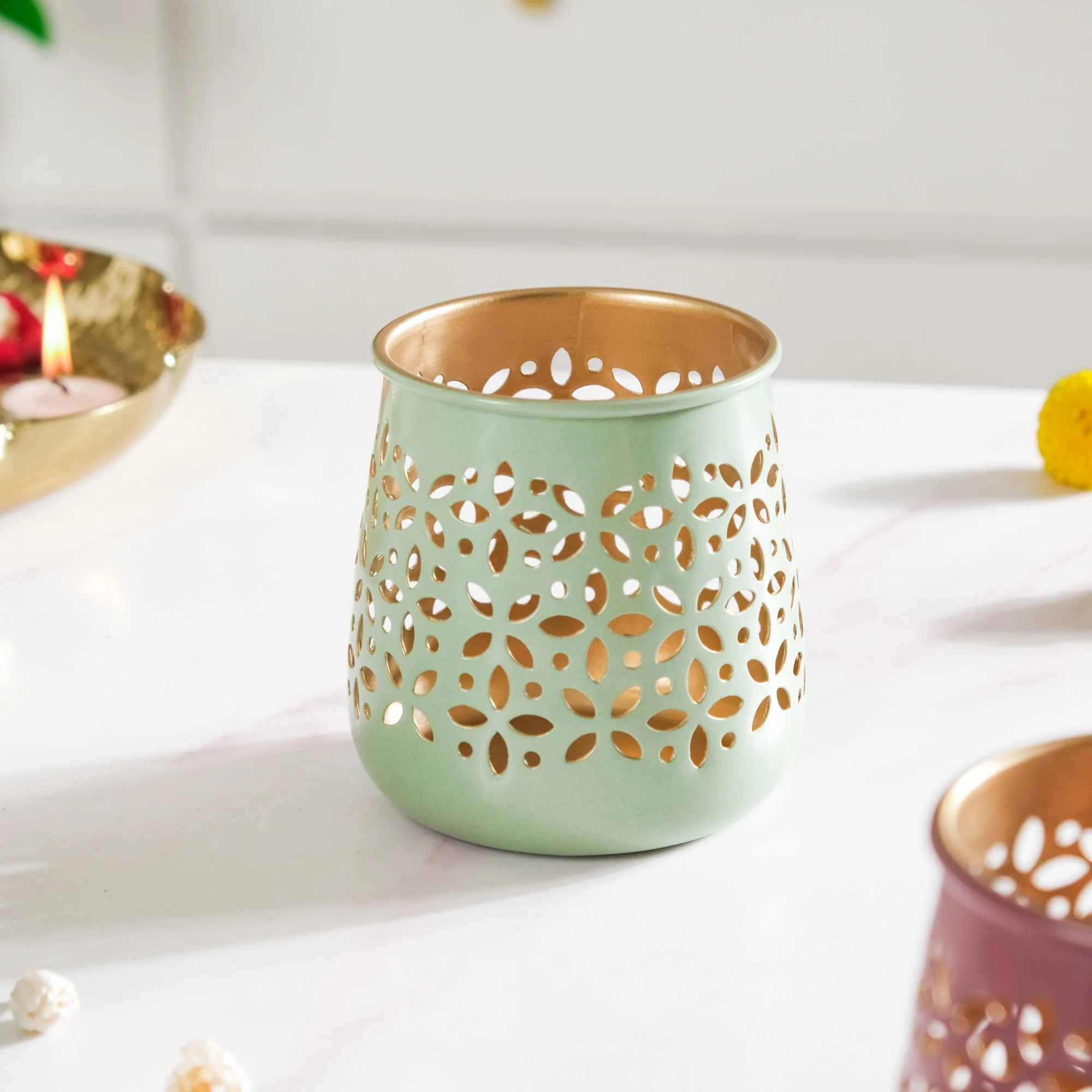 Festive Tealight Candle Holder Set Of 3 - Image 8