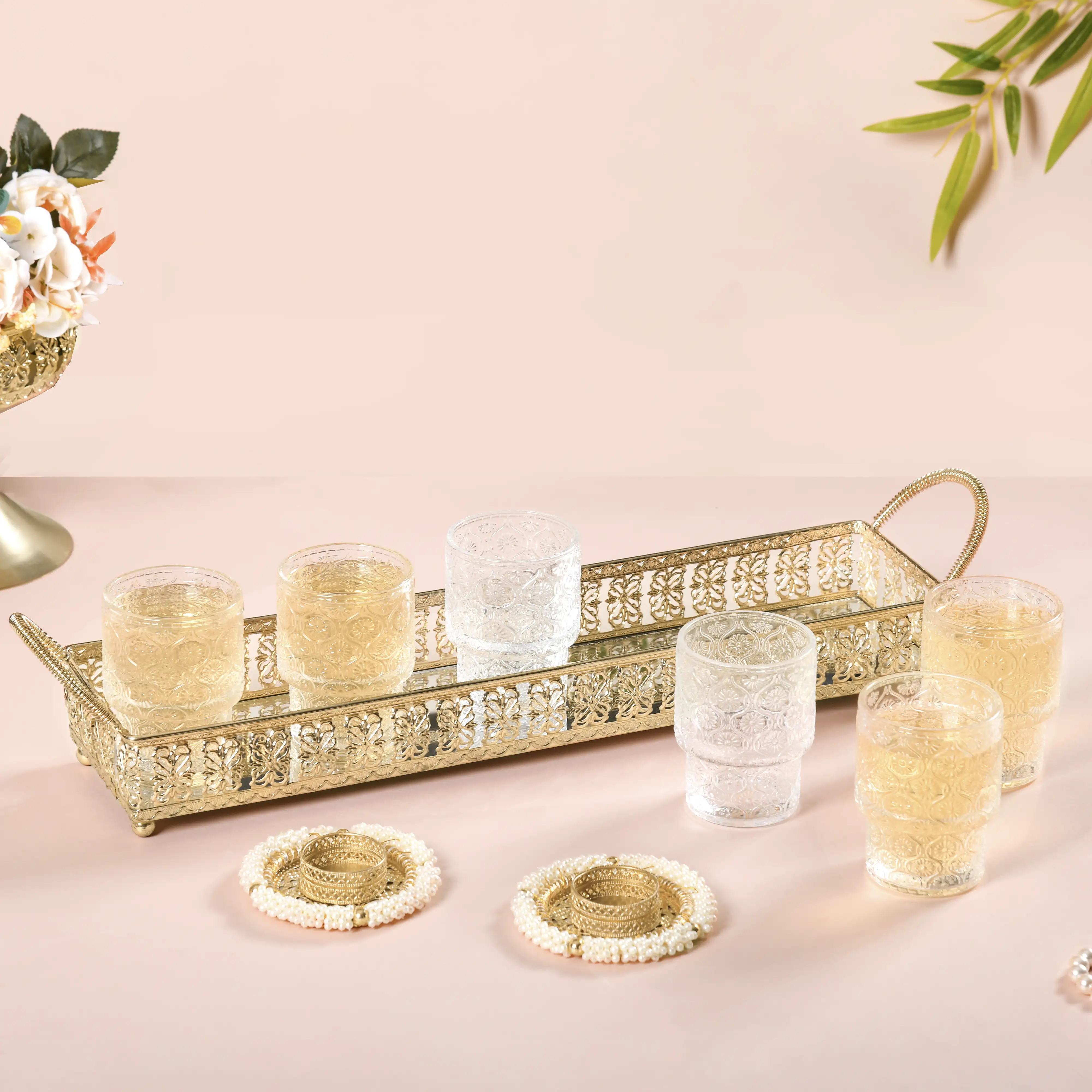 Festive Tray And Glass Set Gift Hamper - Image 5