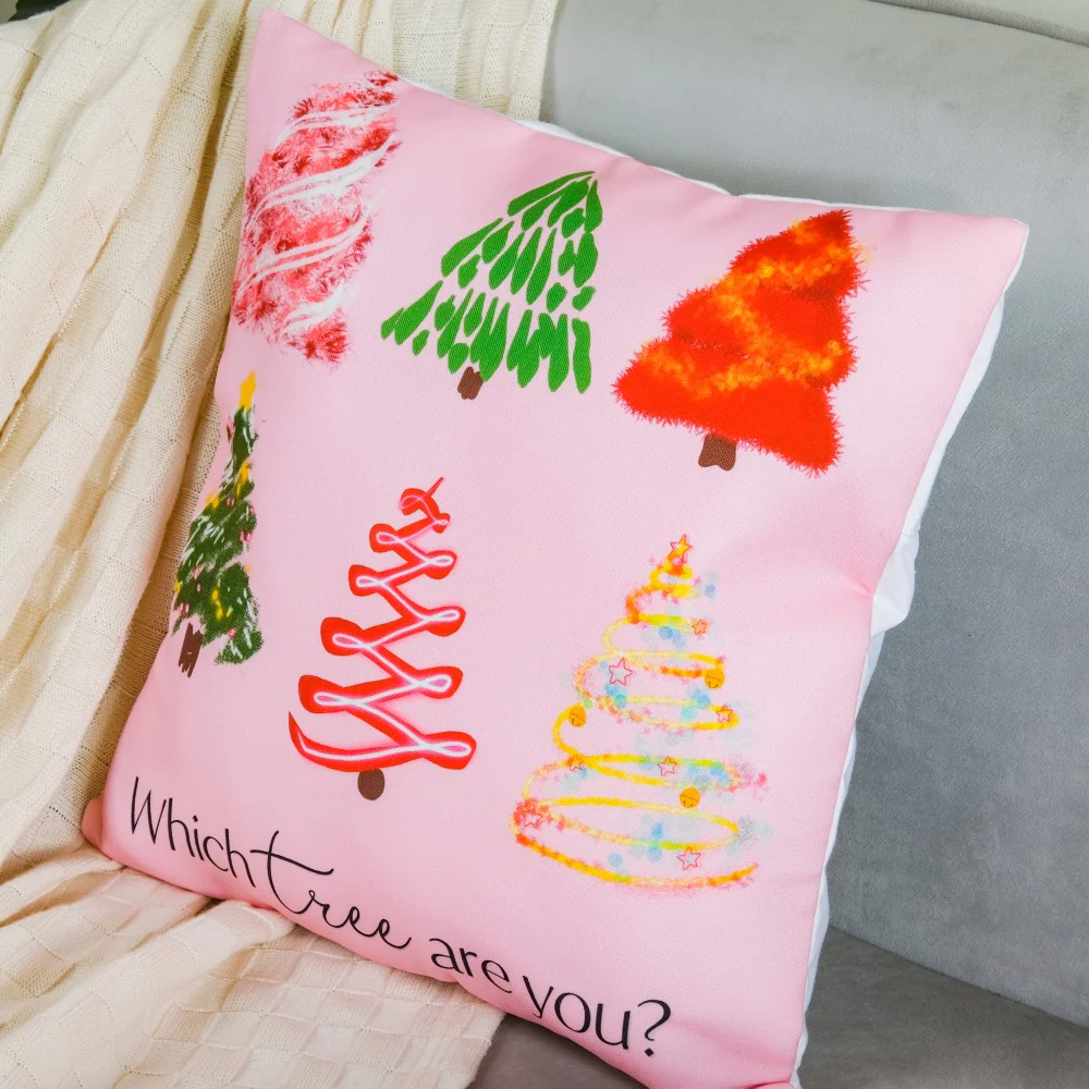 Festive Tree Cushion Cover 16 X 16 Inch - Image 2