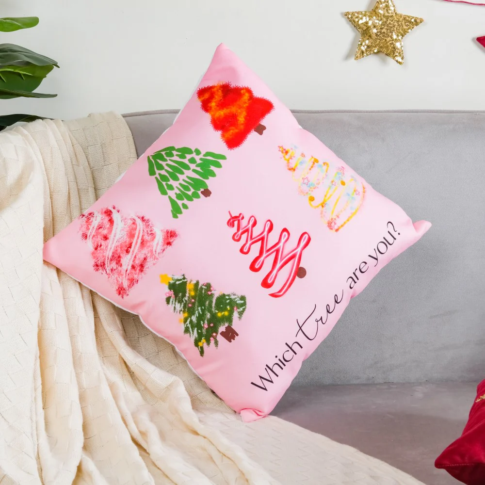 Festive Tree Cushion Cover 16 X 16 Inch - Image 4