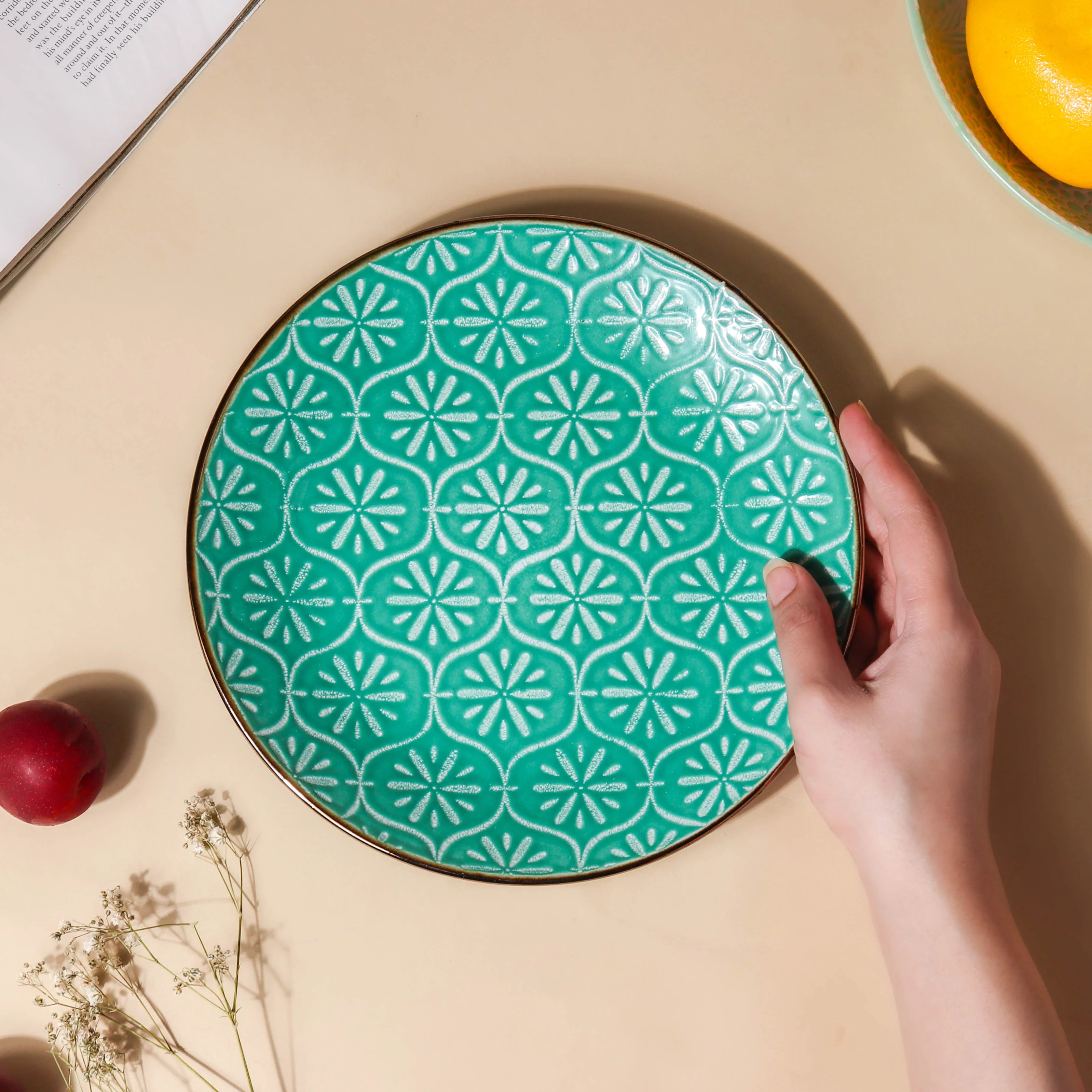 Fiesta Mosaic Turquoise Snack Plate 8 Inch - Image 2