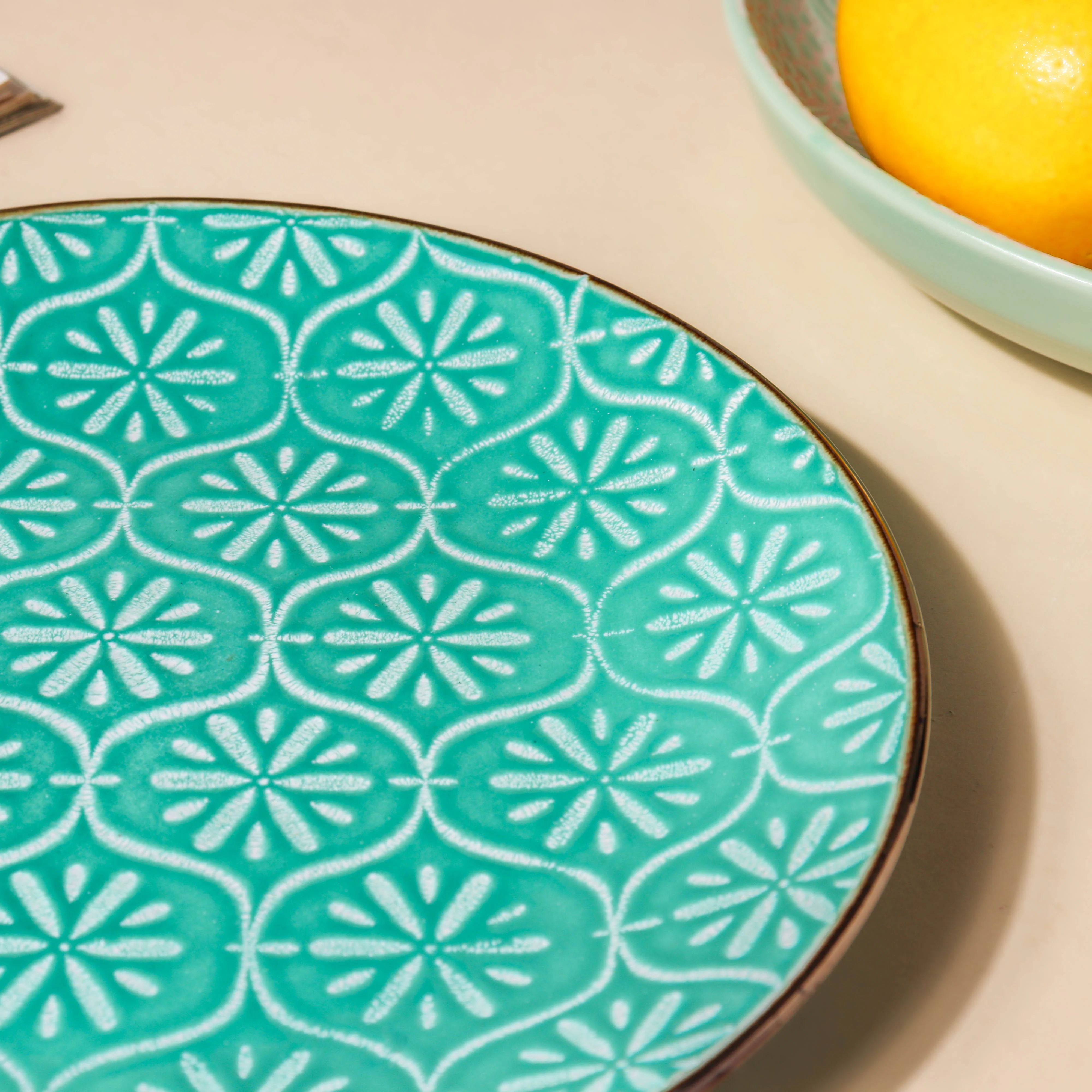 Fiesta Mosaic Turquoise Snack Plate 8 Inch - Image 5