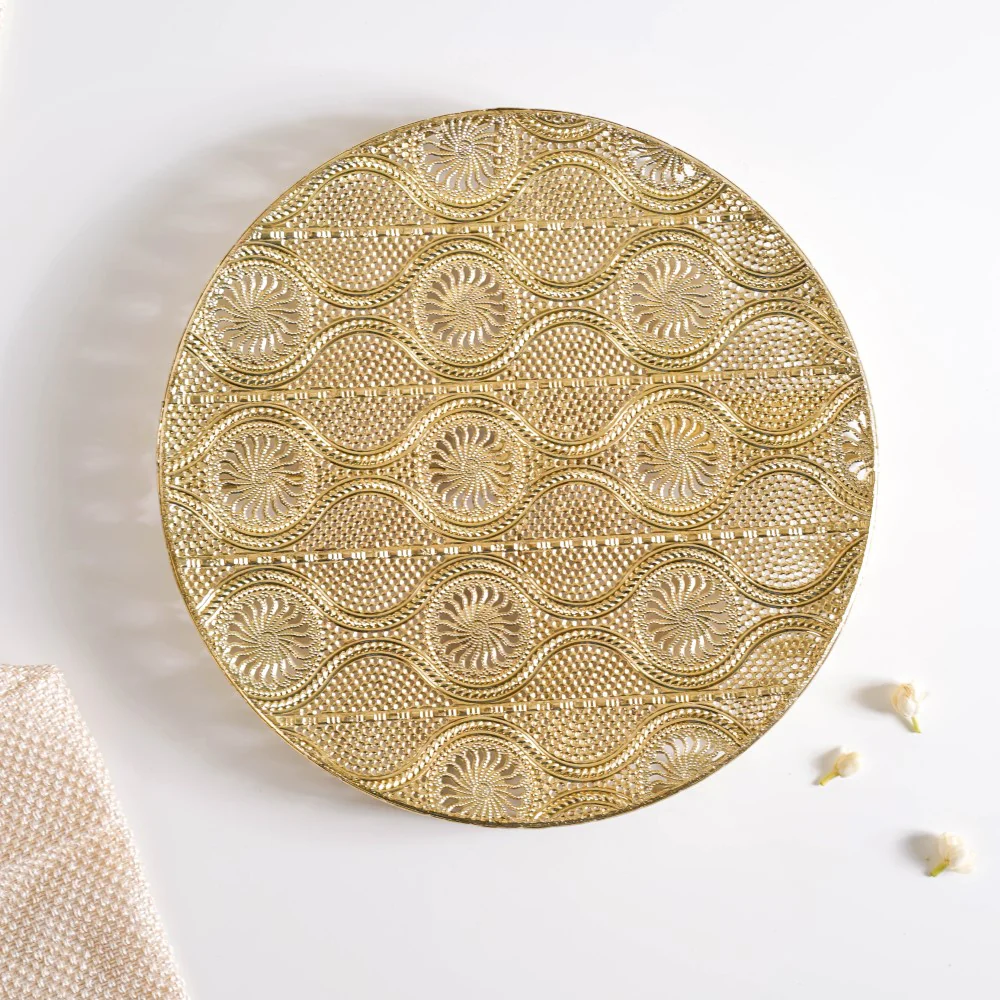 Filigree Metal Cake Stand Gold - Image 15