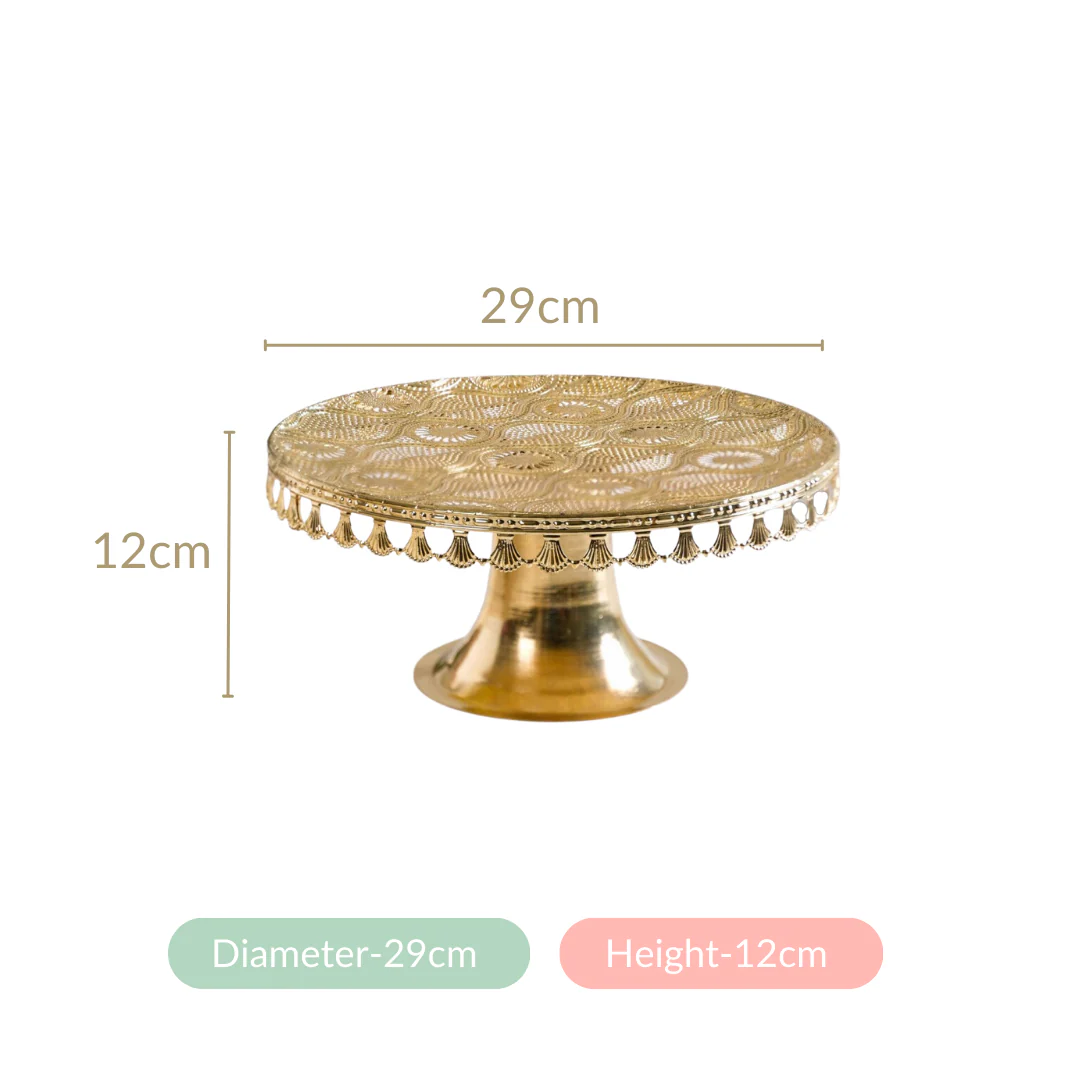 Filigree Metal Cake Stand Gold - Image 7