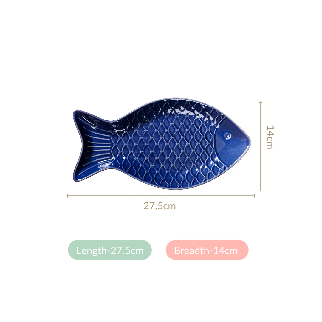 Fish Ceramic Platter Set Of 3 - Image 4