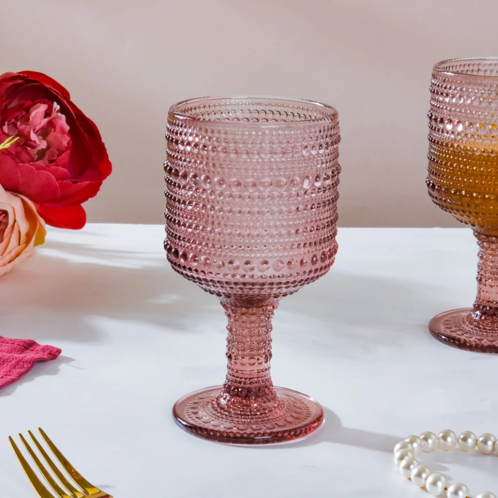 Fizz Bubble Stem Glass Mauve Set Of 6 250ml - Image 12