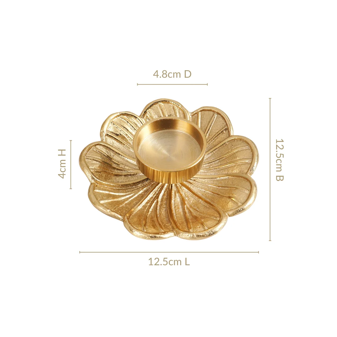 Flora Festive Tealight Holder Set Of 2 In Festive Gift Box - Image 4