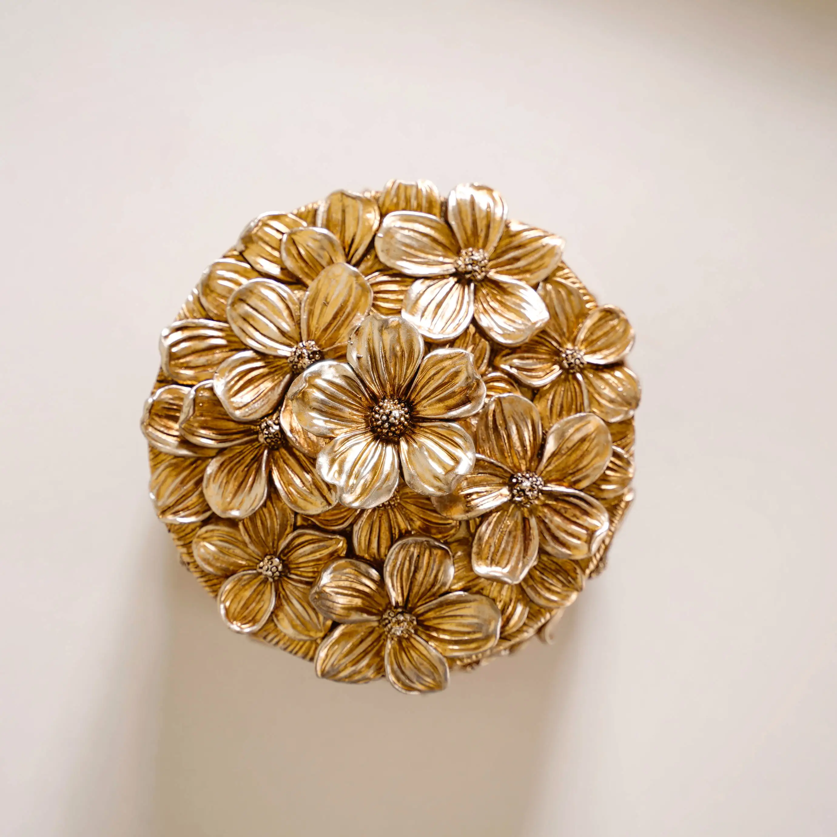 Floral 3D Trinket Jar Antique Bronze - Image 11