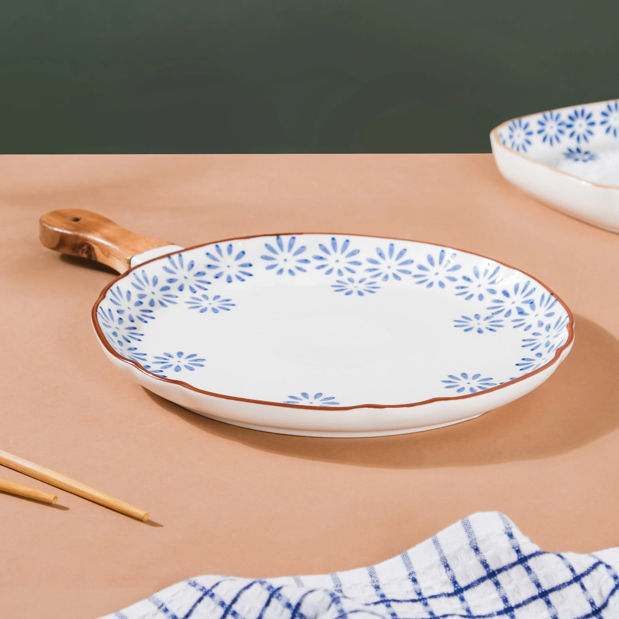 Floral Ceramic Pasta Plate - Image 6