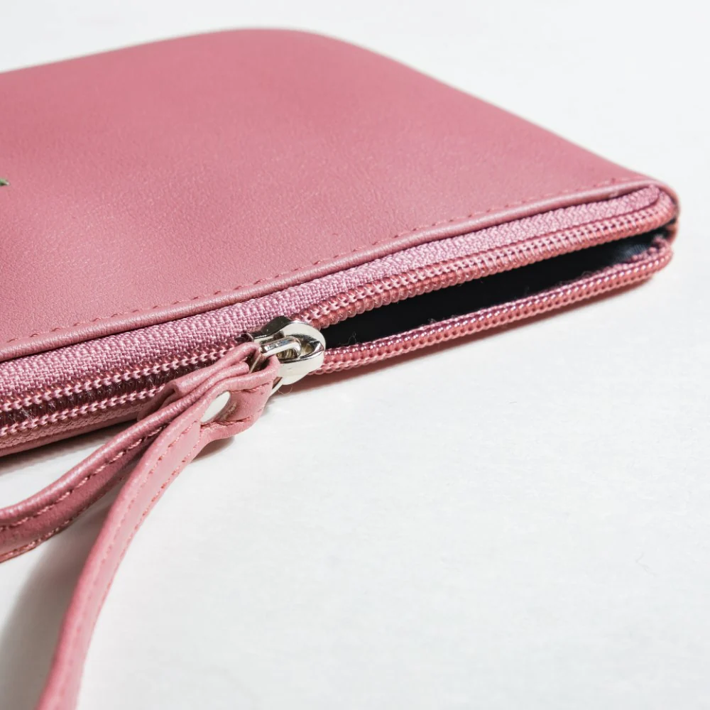 Floral Coffee Cup Pouch Bag Pink - Image 8