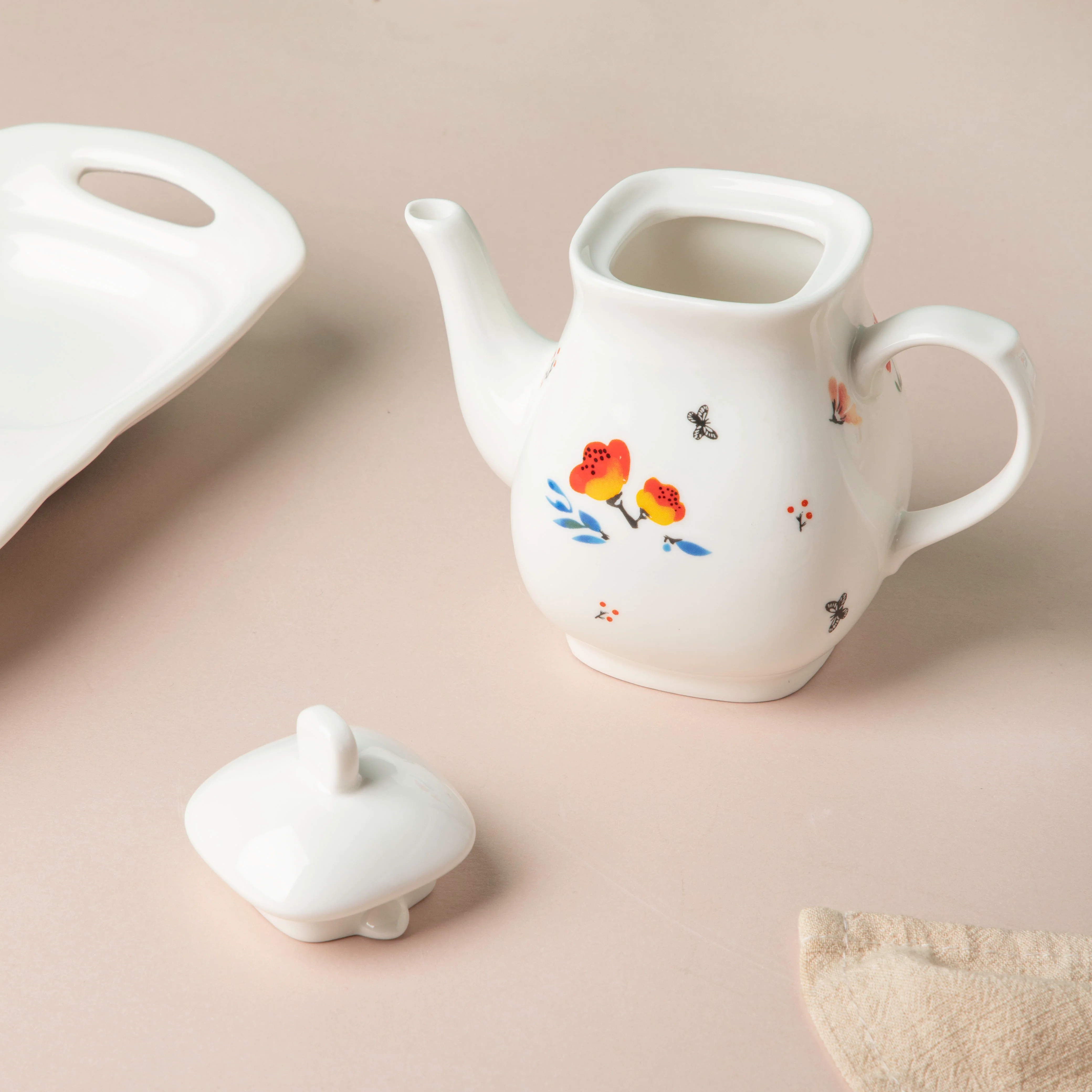Floral Condiment Kettle Set Of 3 - Image 8