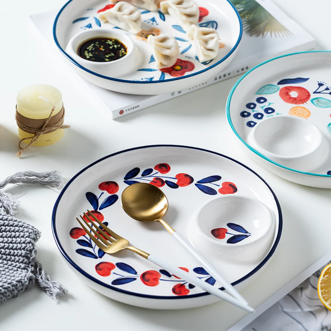 Floral Dumpling Plate - Image 14