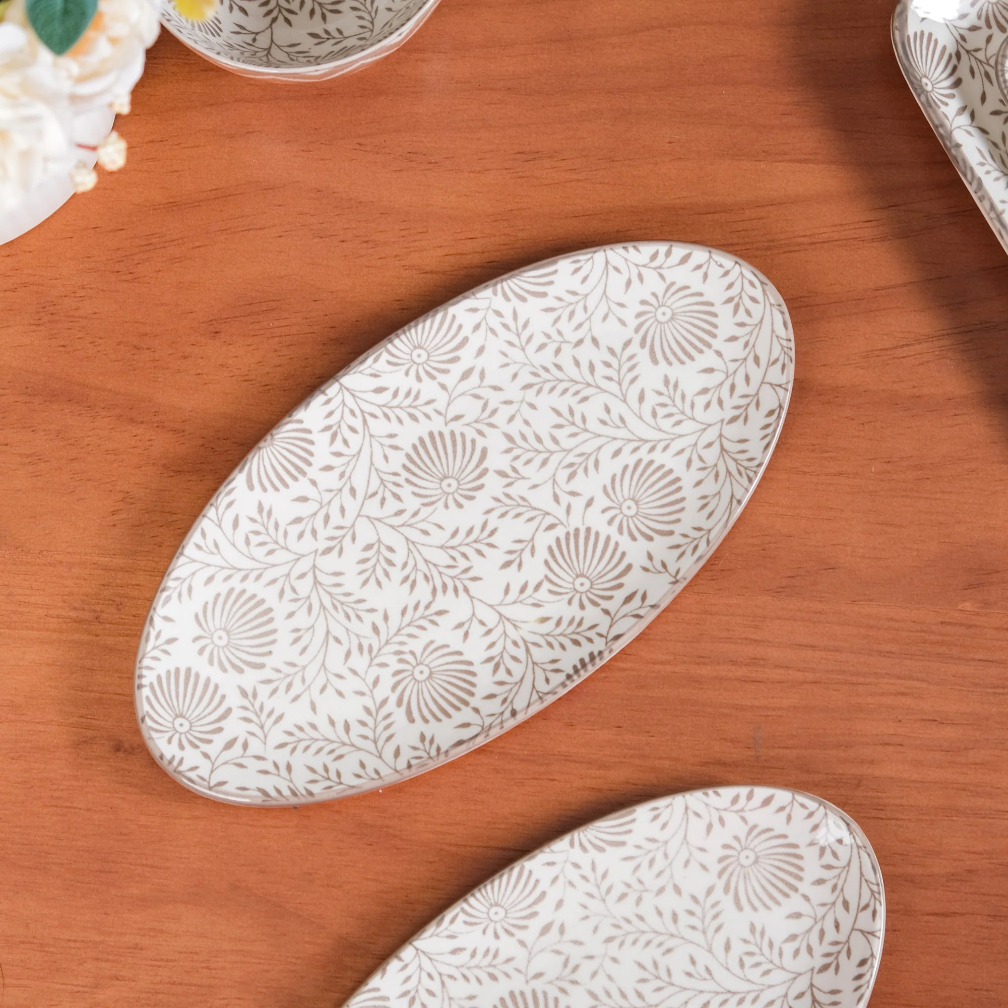 Floral Fiesta Oval Serving Platters Set Of 2 - Image 3