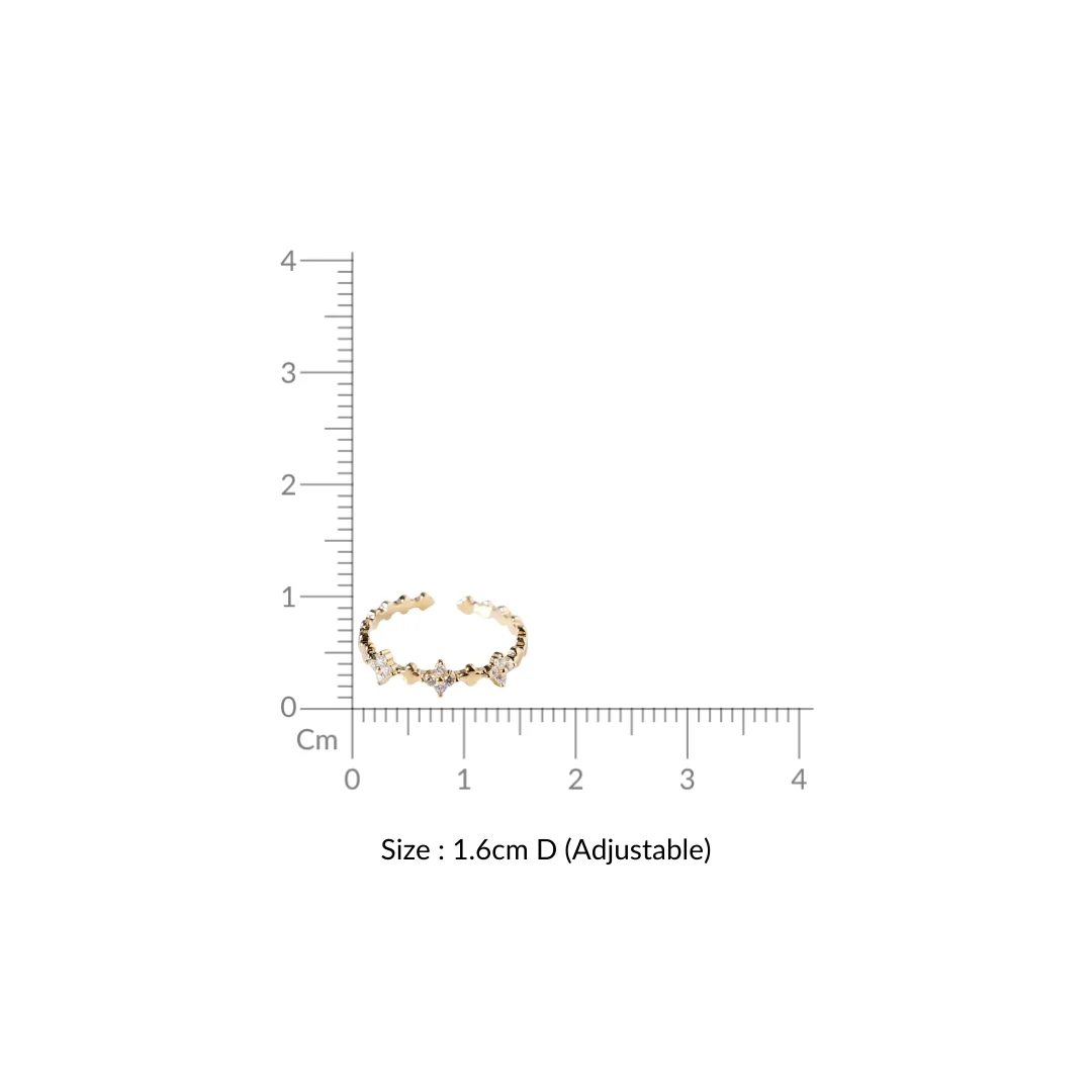 Floral Fusion Gold Blossom Band - Image 3