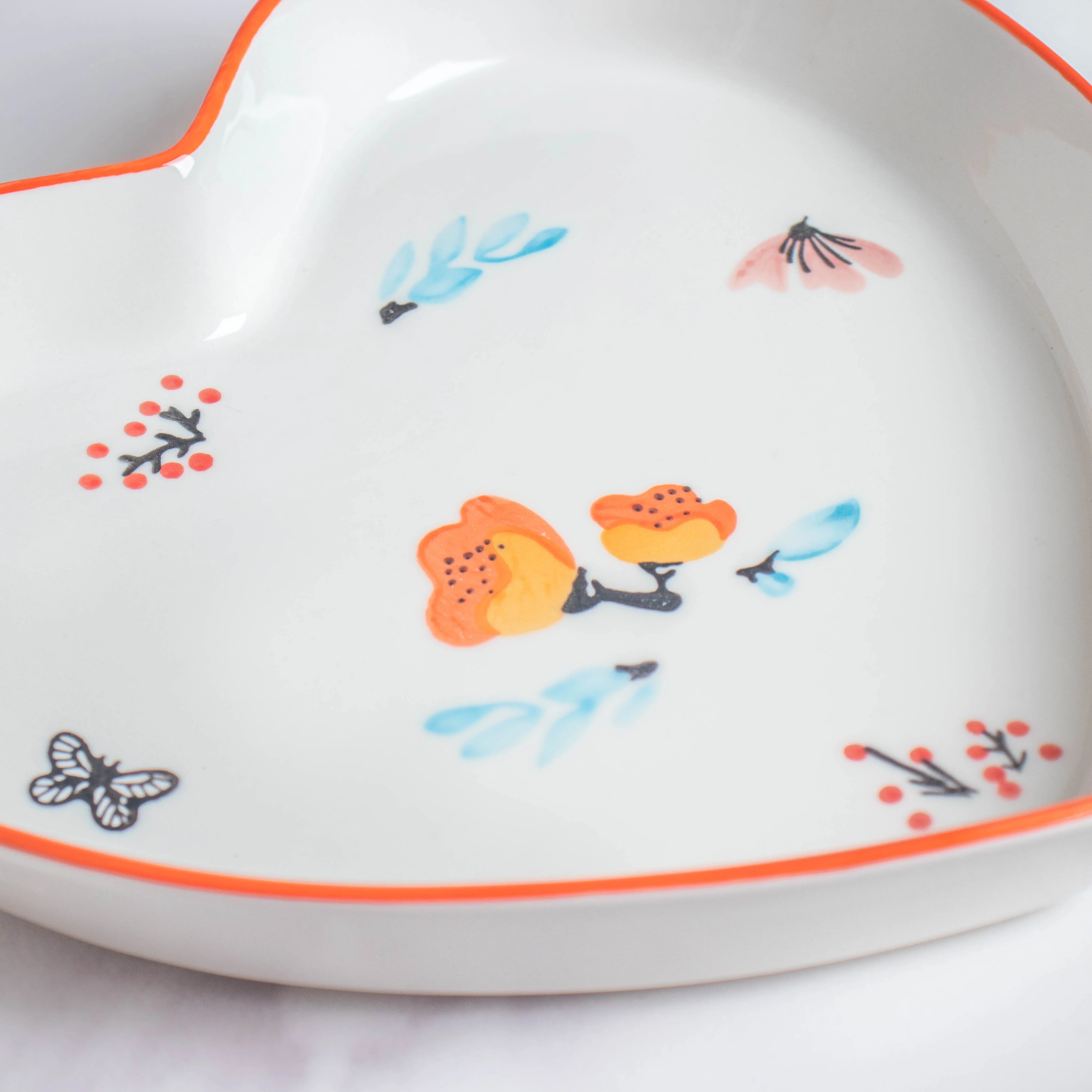 Floral Heart Plates Set of 5 - Image 6