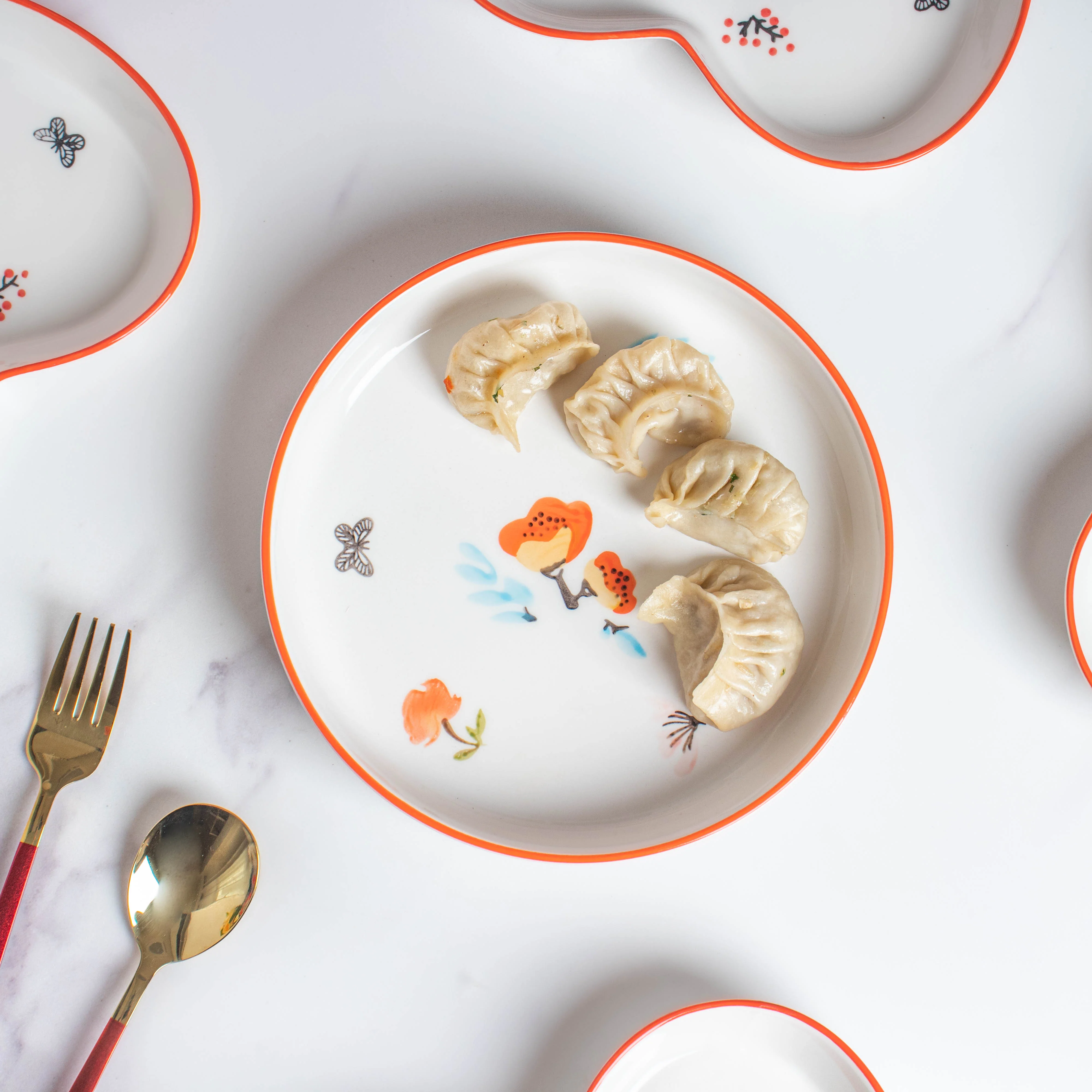 Floral Heart Plates Set of 5 - Image 9