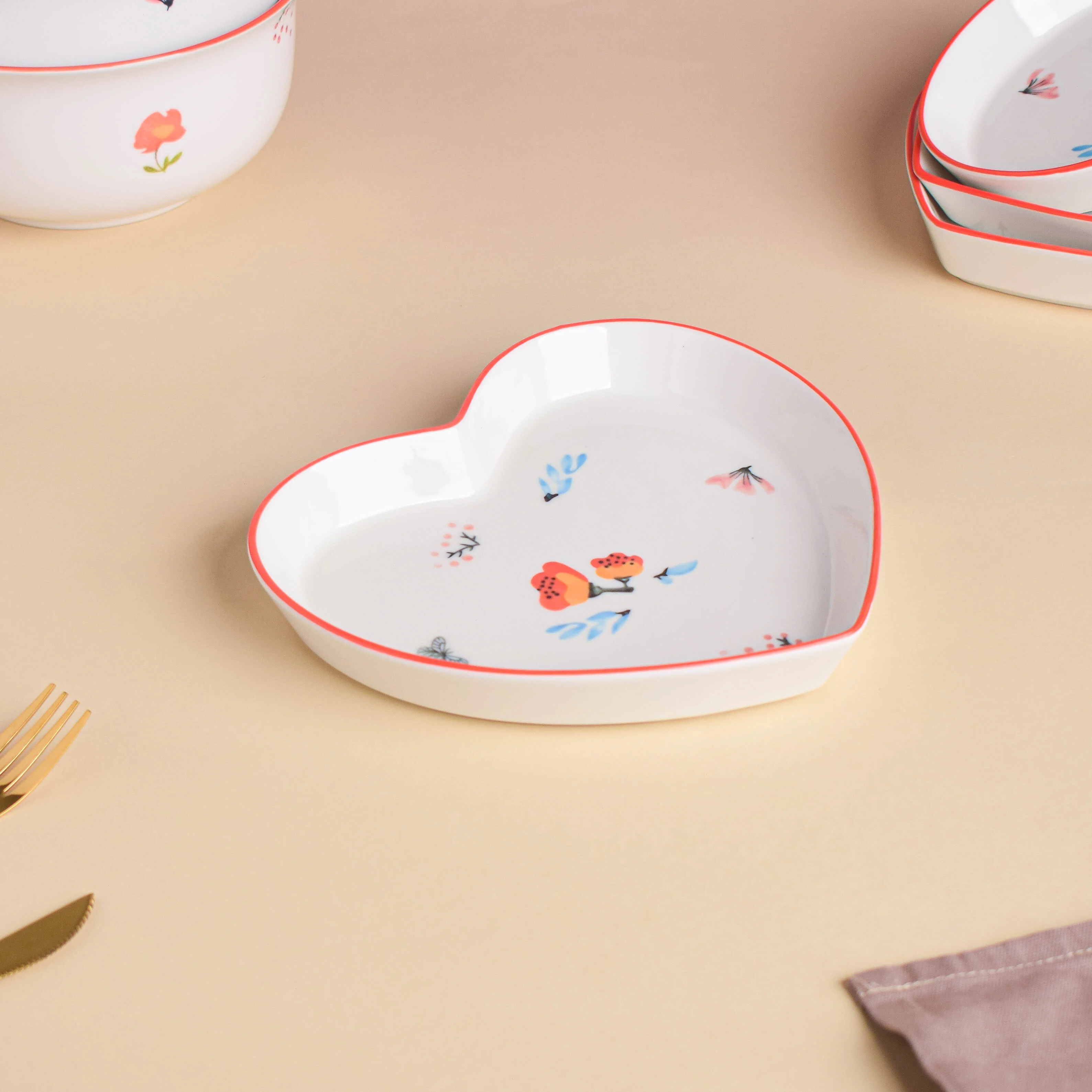 Floral Heart Supper Set For 4 - Image 11
