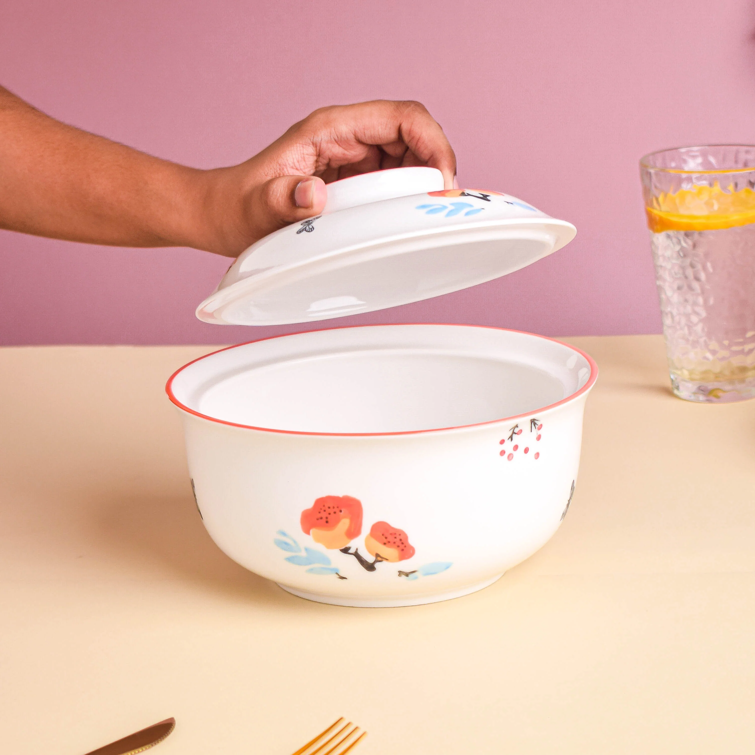 Floral Heart Supper Set For 4 - Image 3